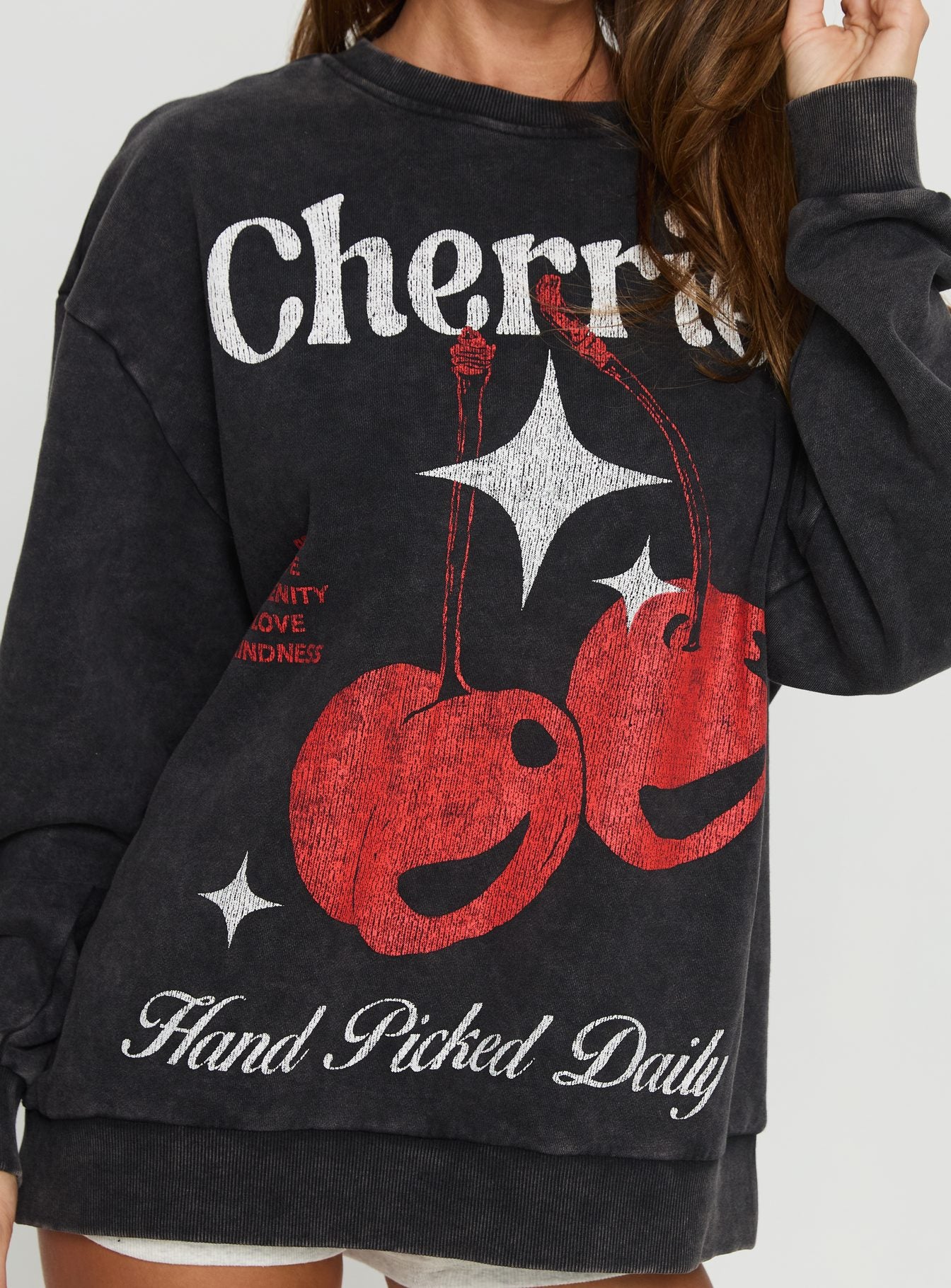 Hand Picked Graphic Jumper Black - Image 5