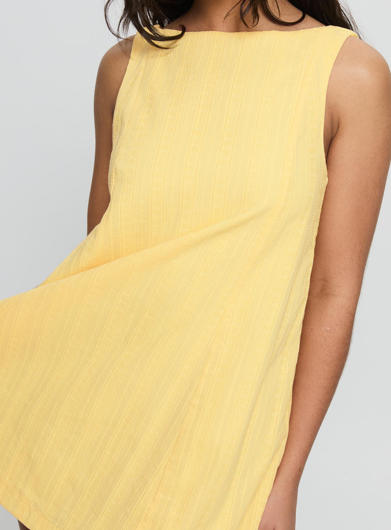 Lorenie Shift Mini Dress Yellow - Image 5