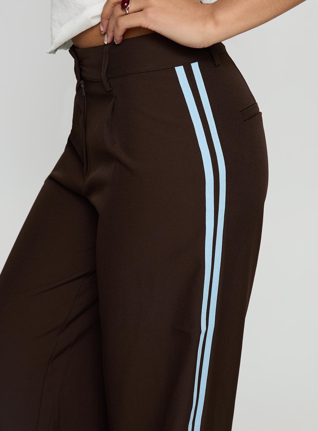 Wendi Tipping Suit Pant Brown / Blue - Image 6