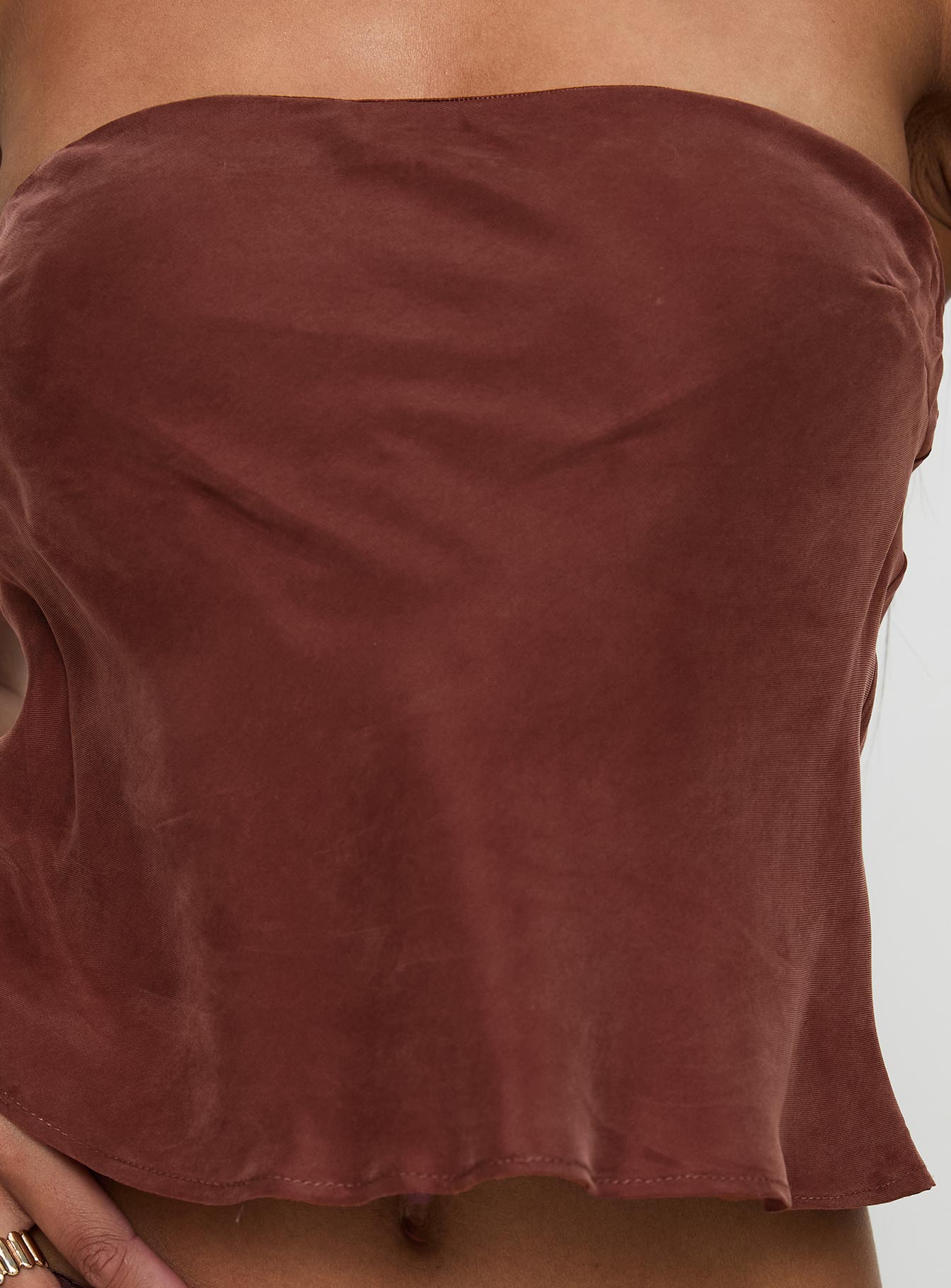 Lucelia Strapless Top Brown - Image 6