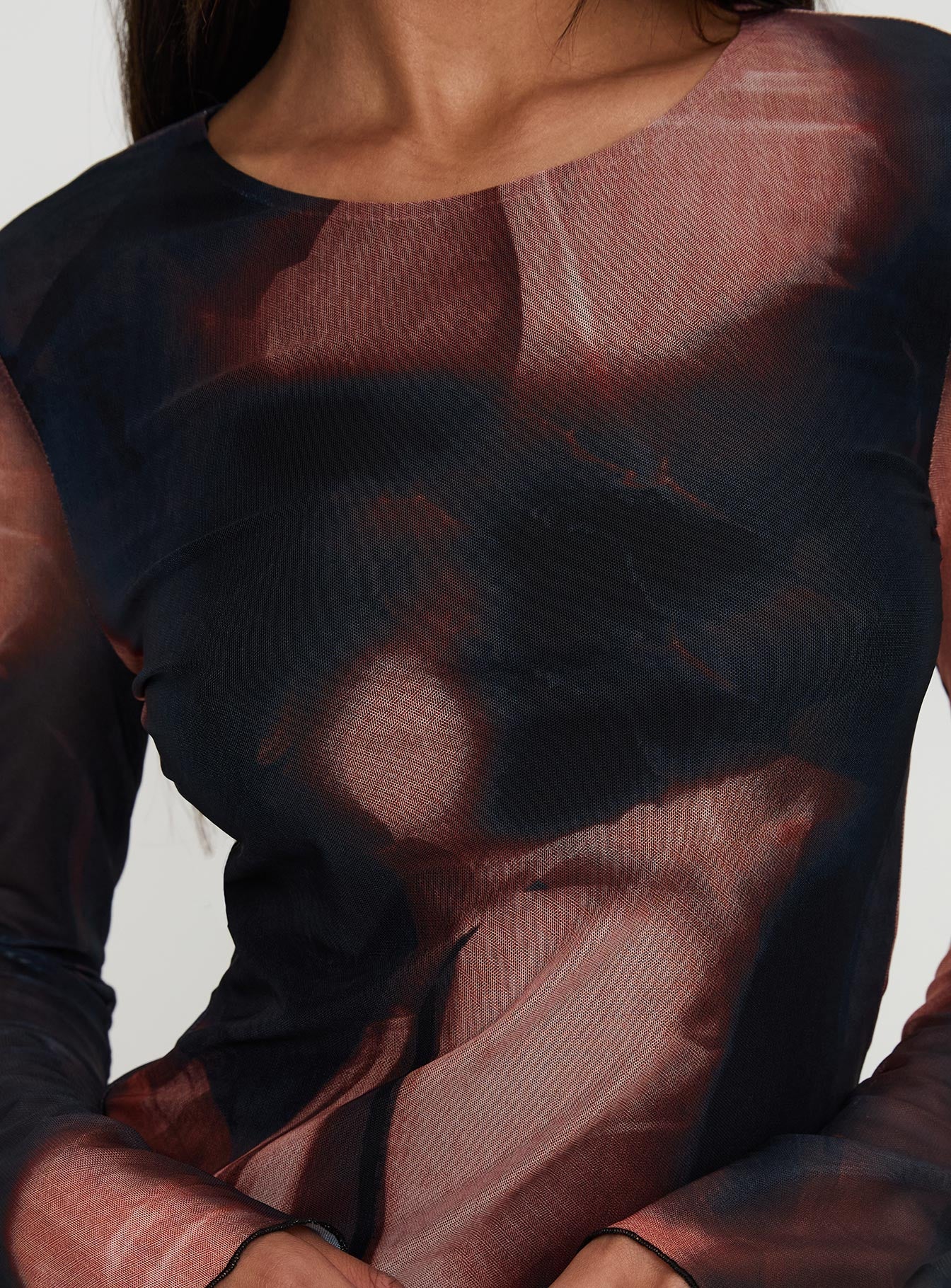 Nyxia Long Sleeve Mini Dress Multi - Image 6