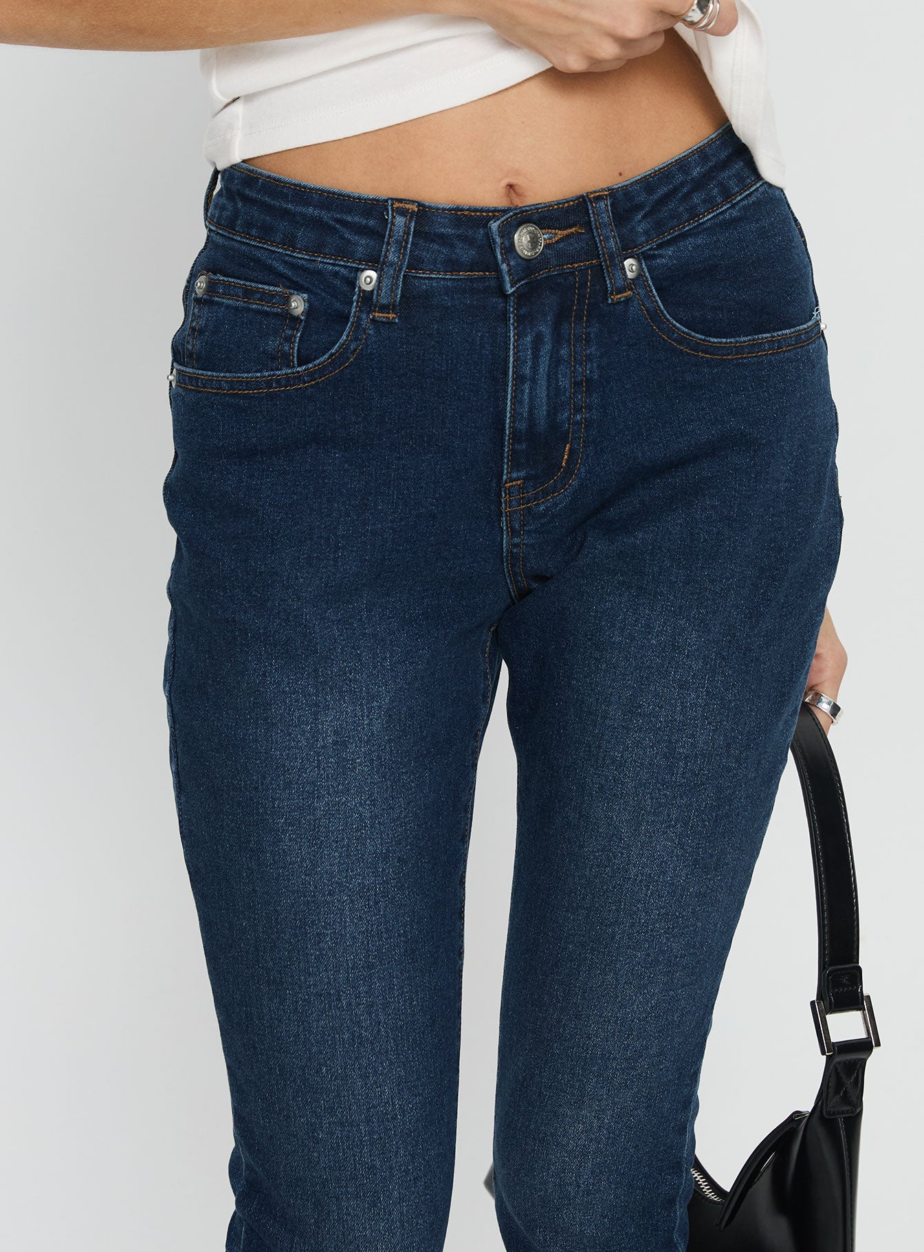 Illyssa Mid Rise Skinny Jeans Mid Blue Wash - Image 6