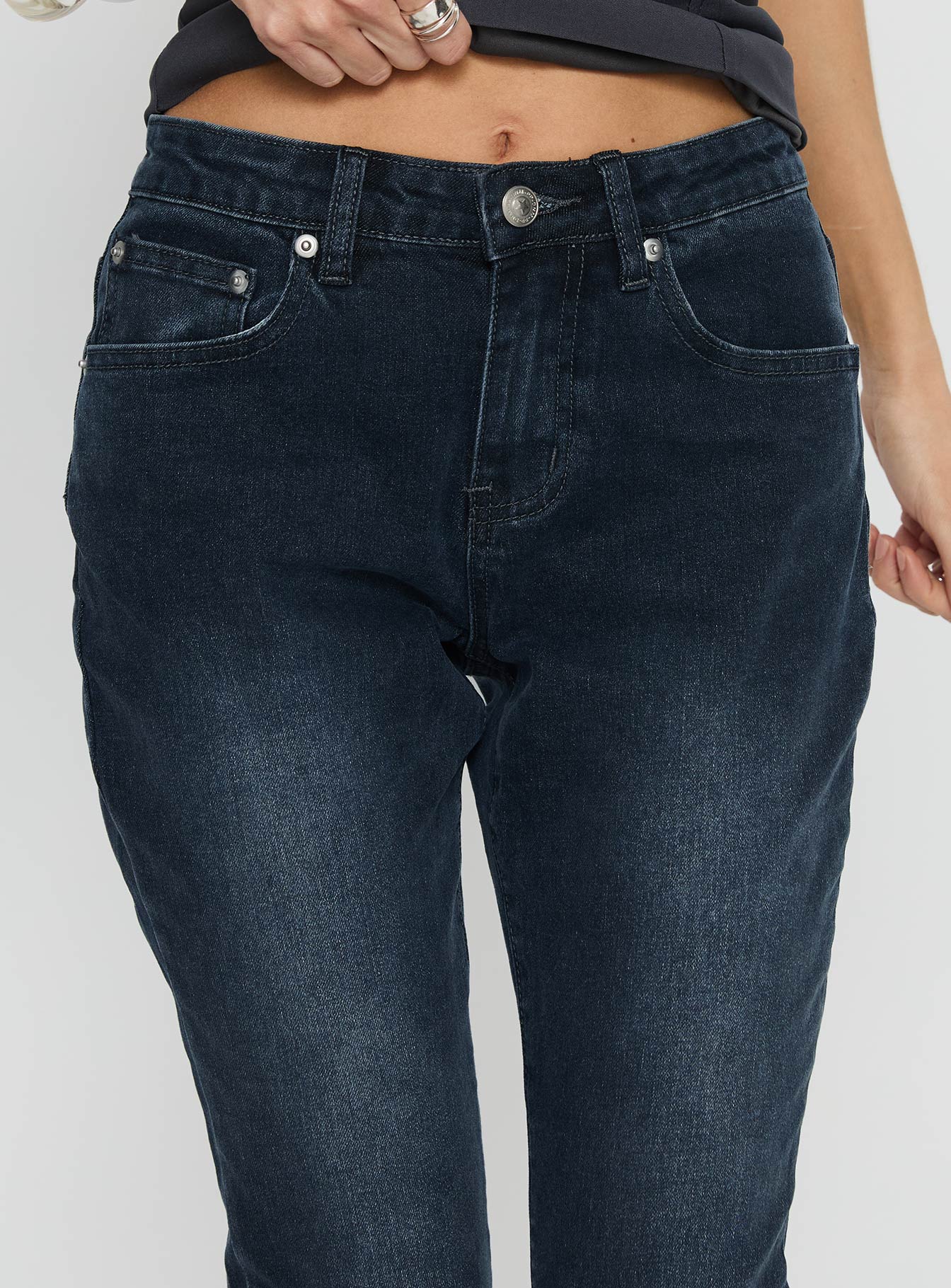 Illyssa Mid Rise Skinny Jeans Washed Charcoal - Image 6