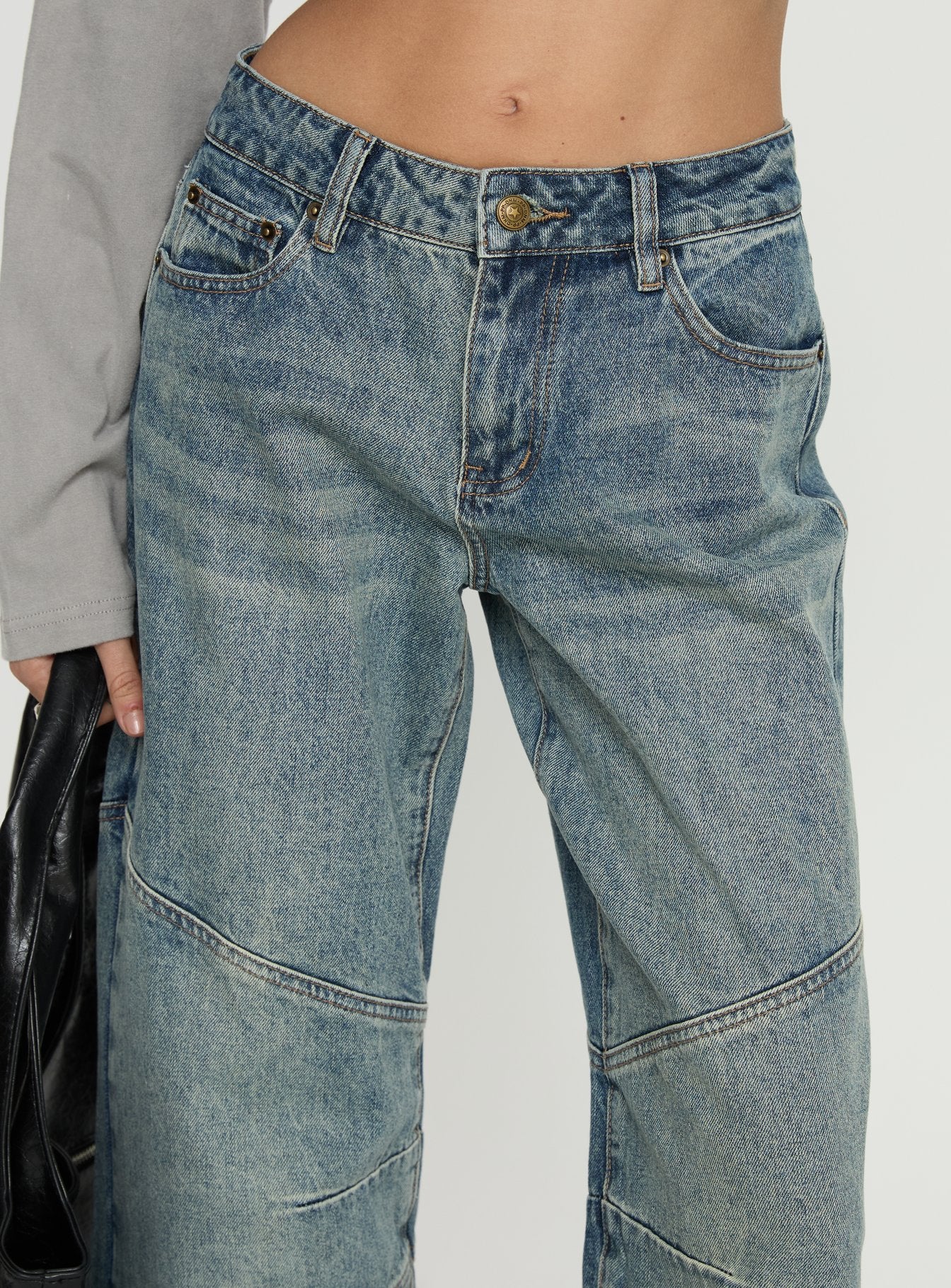 Atmosphere Mid Rise Straight Leg Jeans Antique Wash - Image 6