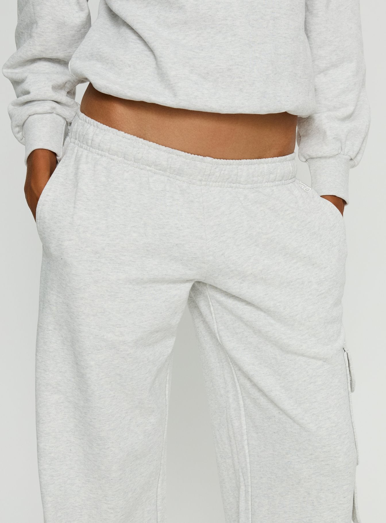 Rozanna Cargo Sweat Pants Grey Marle - Image 5