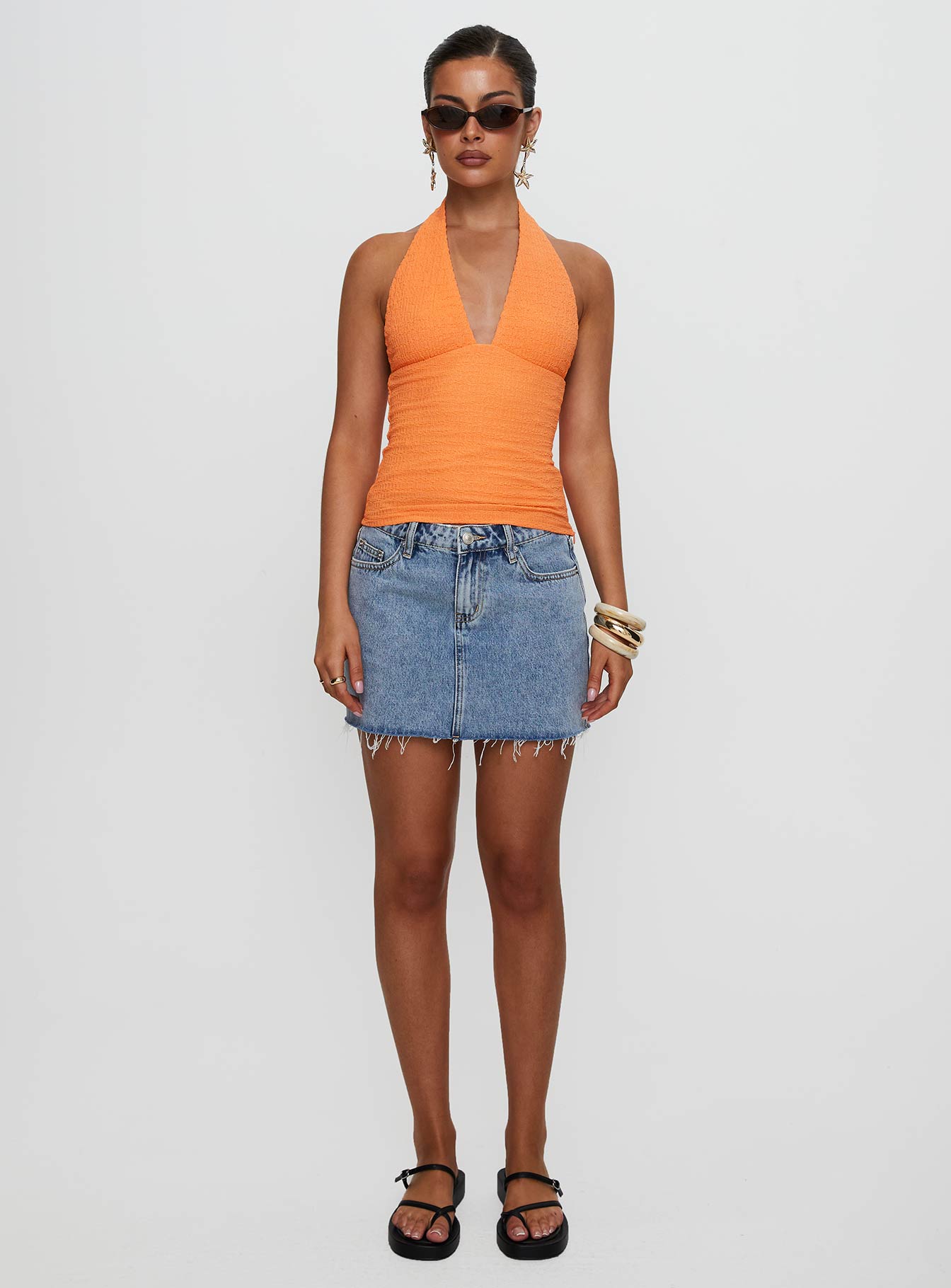 Emaline Halter Top Orange - Image 6