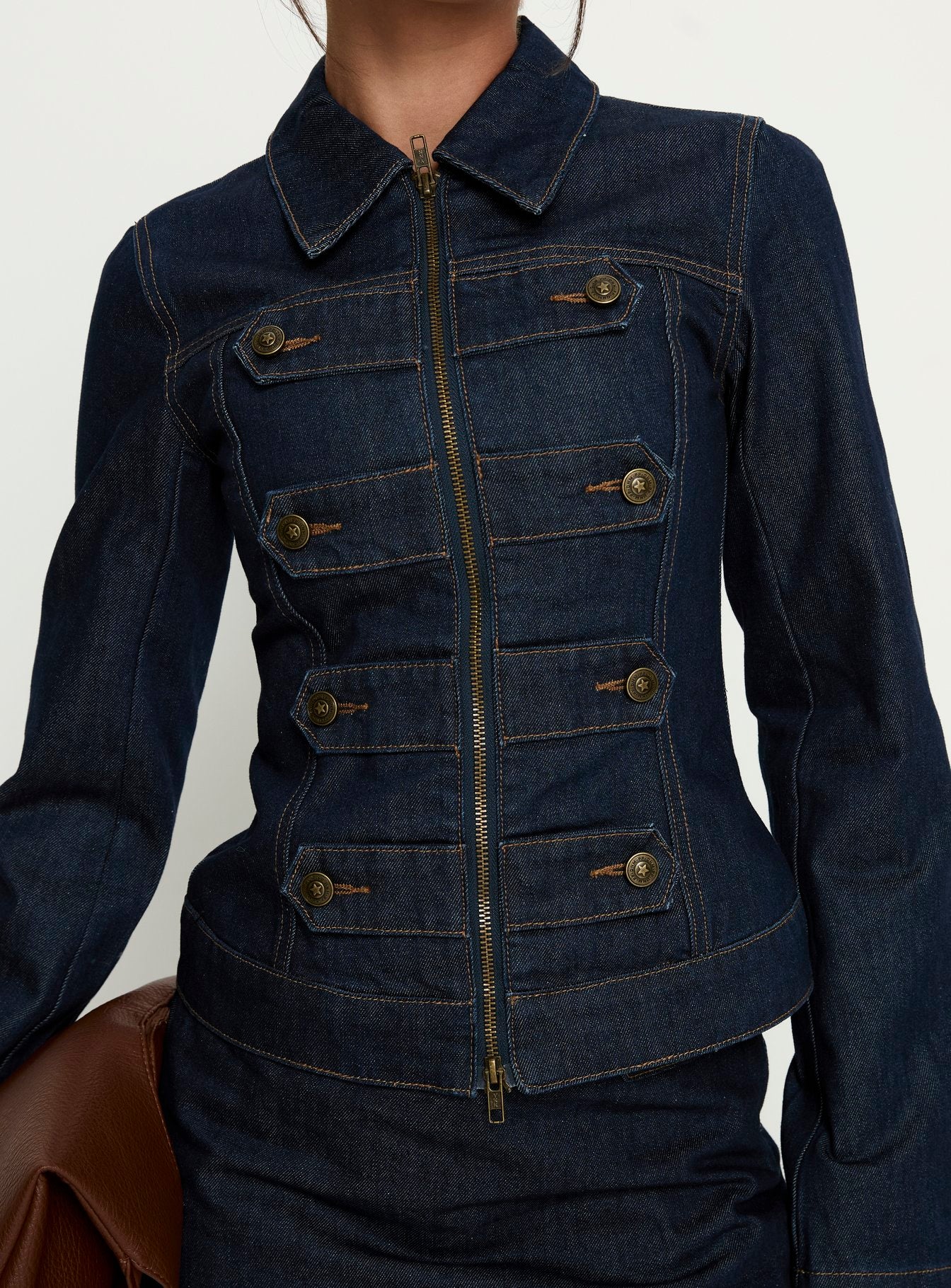 Cristen Cadet Buckle Denim Jacket Indigo - Image 6