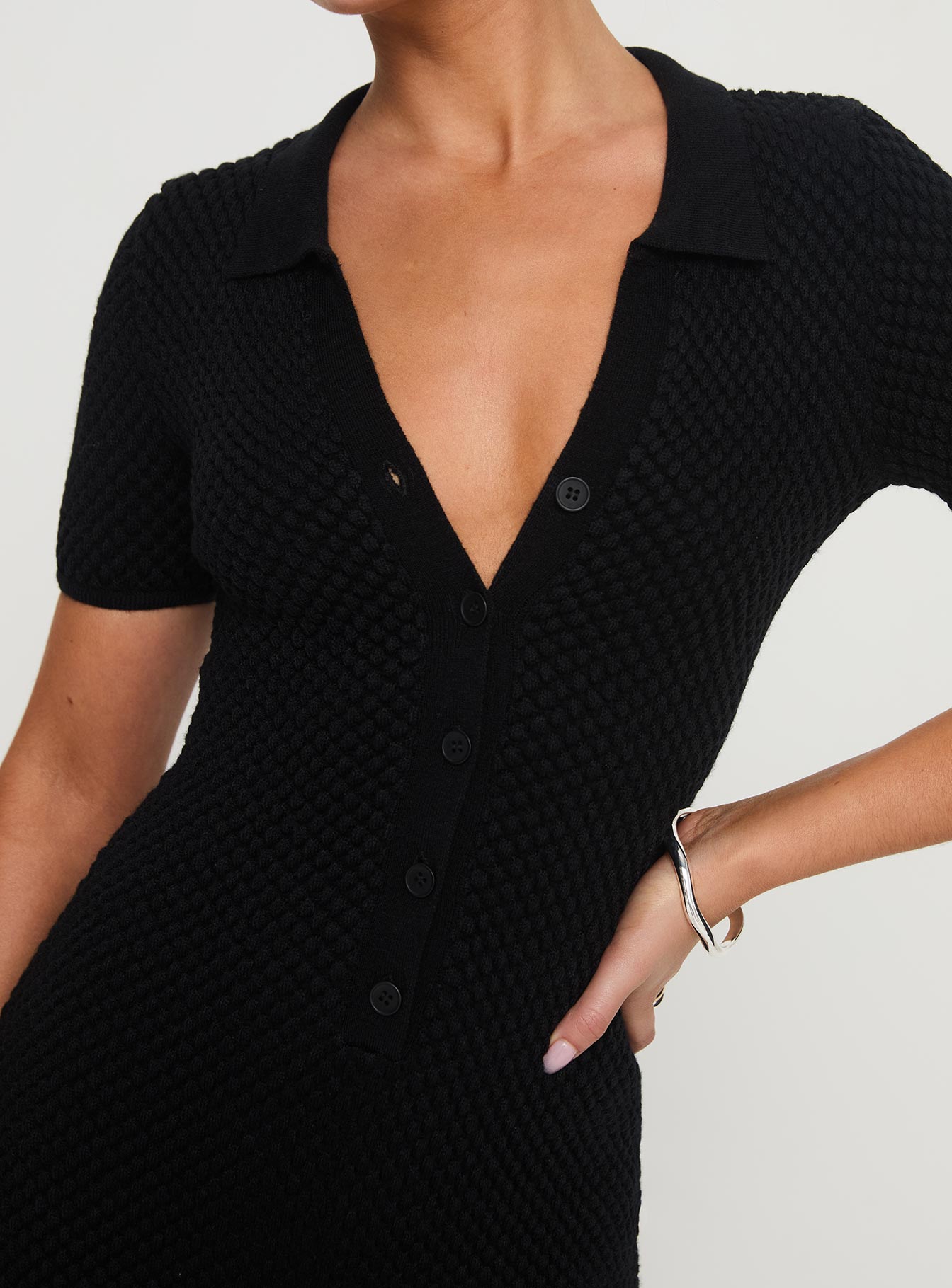 Syleem Knit Romper Black - Image 6