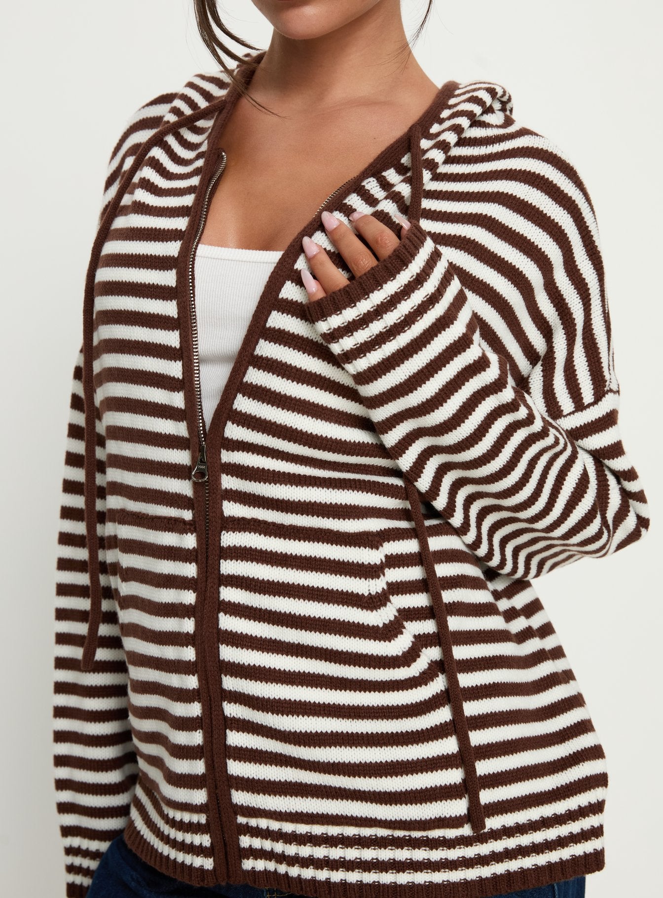 Brienna Zip Jacket Brown - Image 6