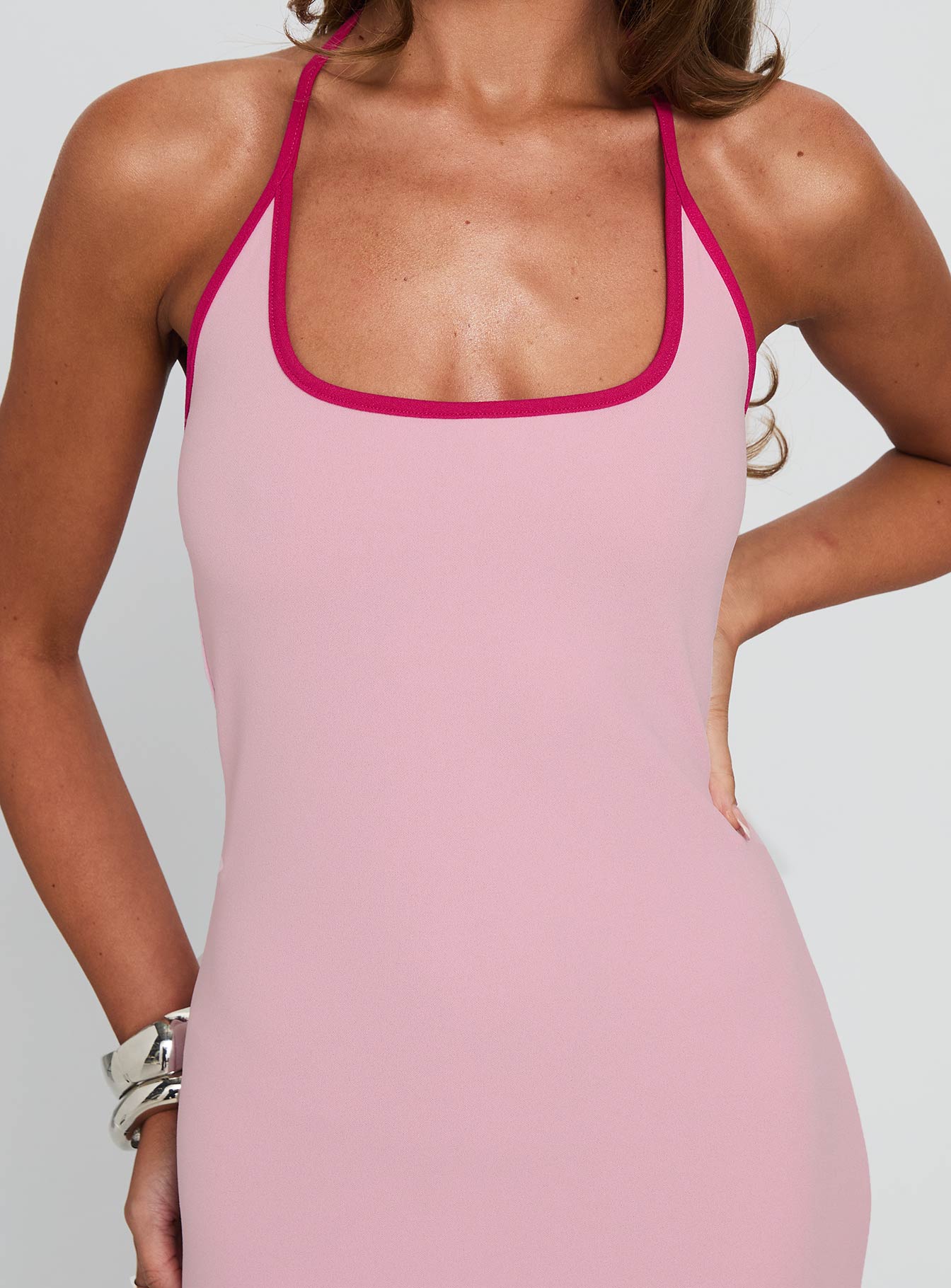 Teisha Halter Maxi Dress Pink - Image 5