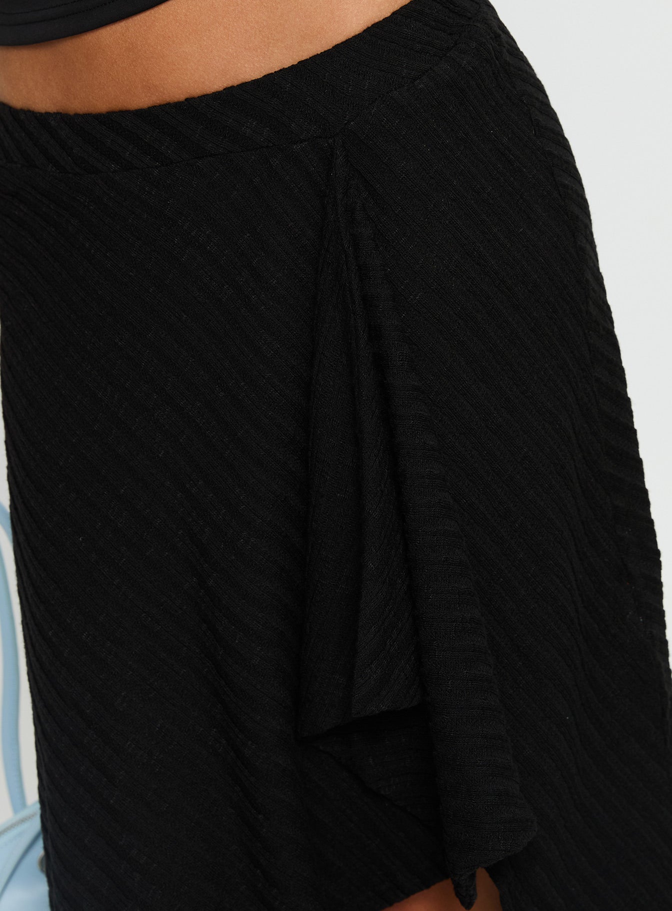 Esmeray Midi Knit Skirt Sheer Black - Image 6