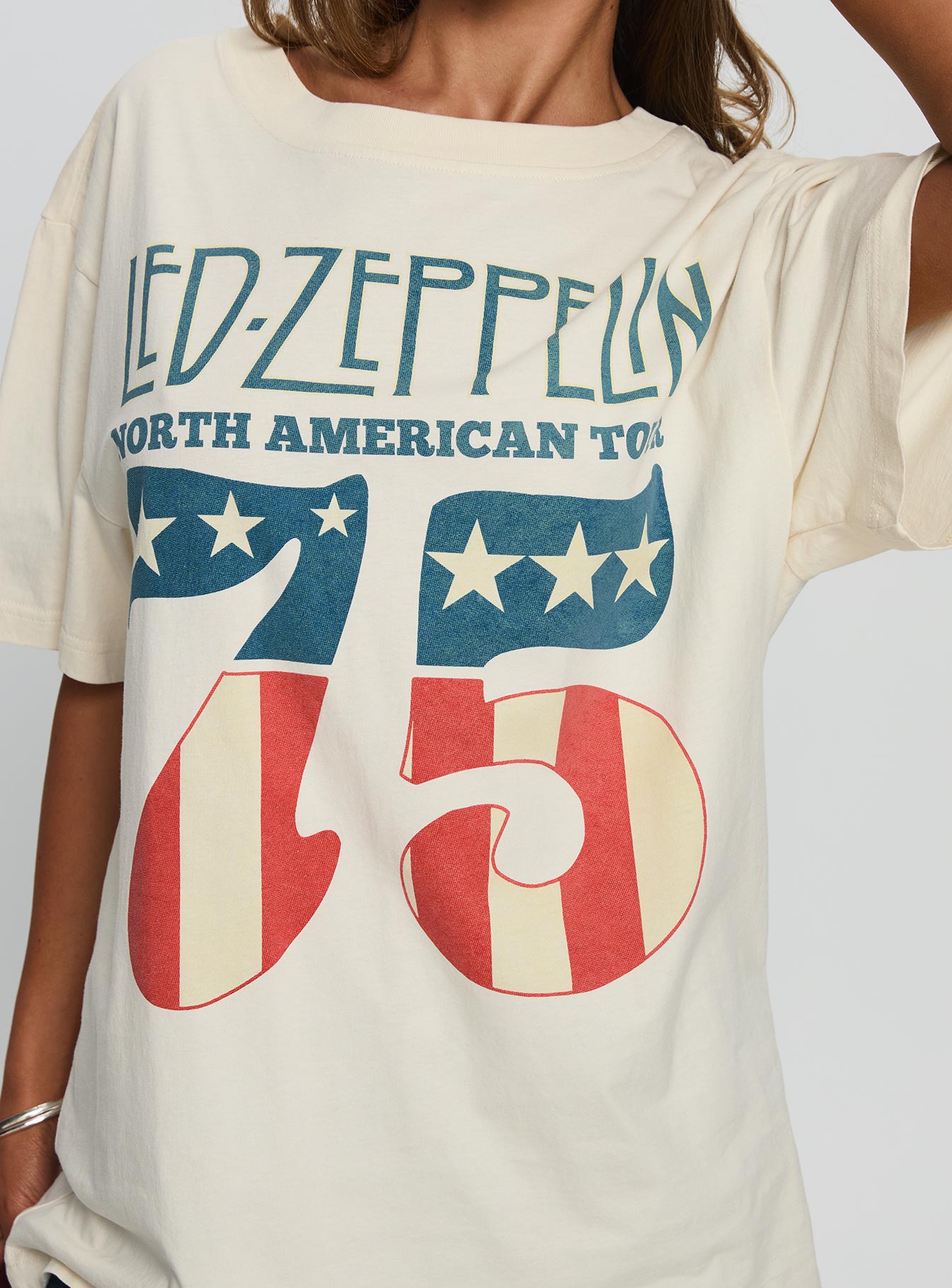 4th July Led Zepplin Oversized Tee White - Image 6