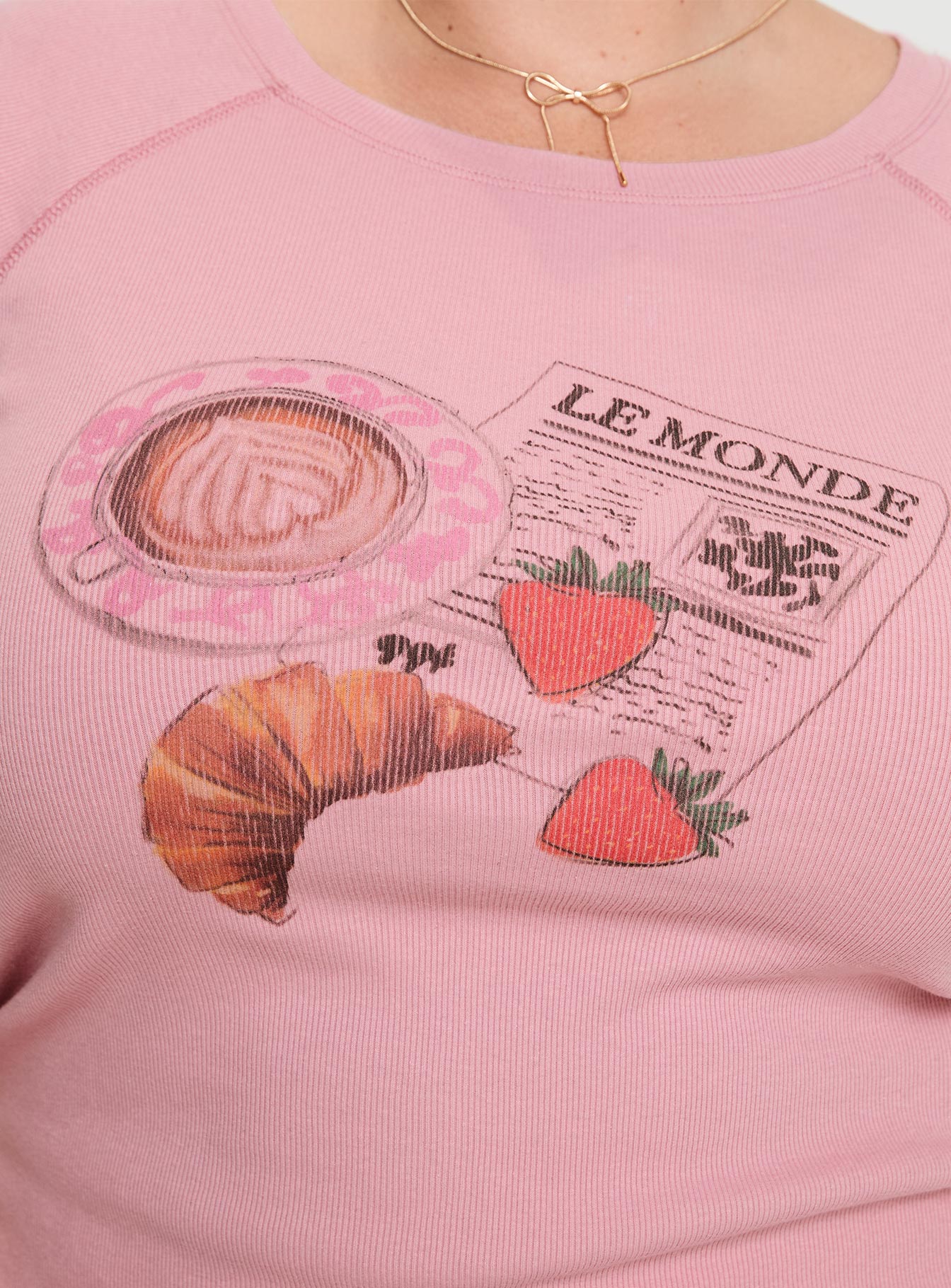 Breakfast Buffet Sleep Tee Pink Curve - Image 6