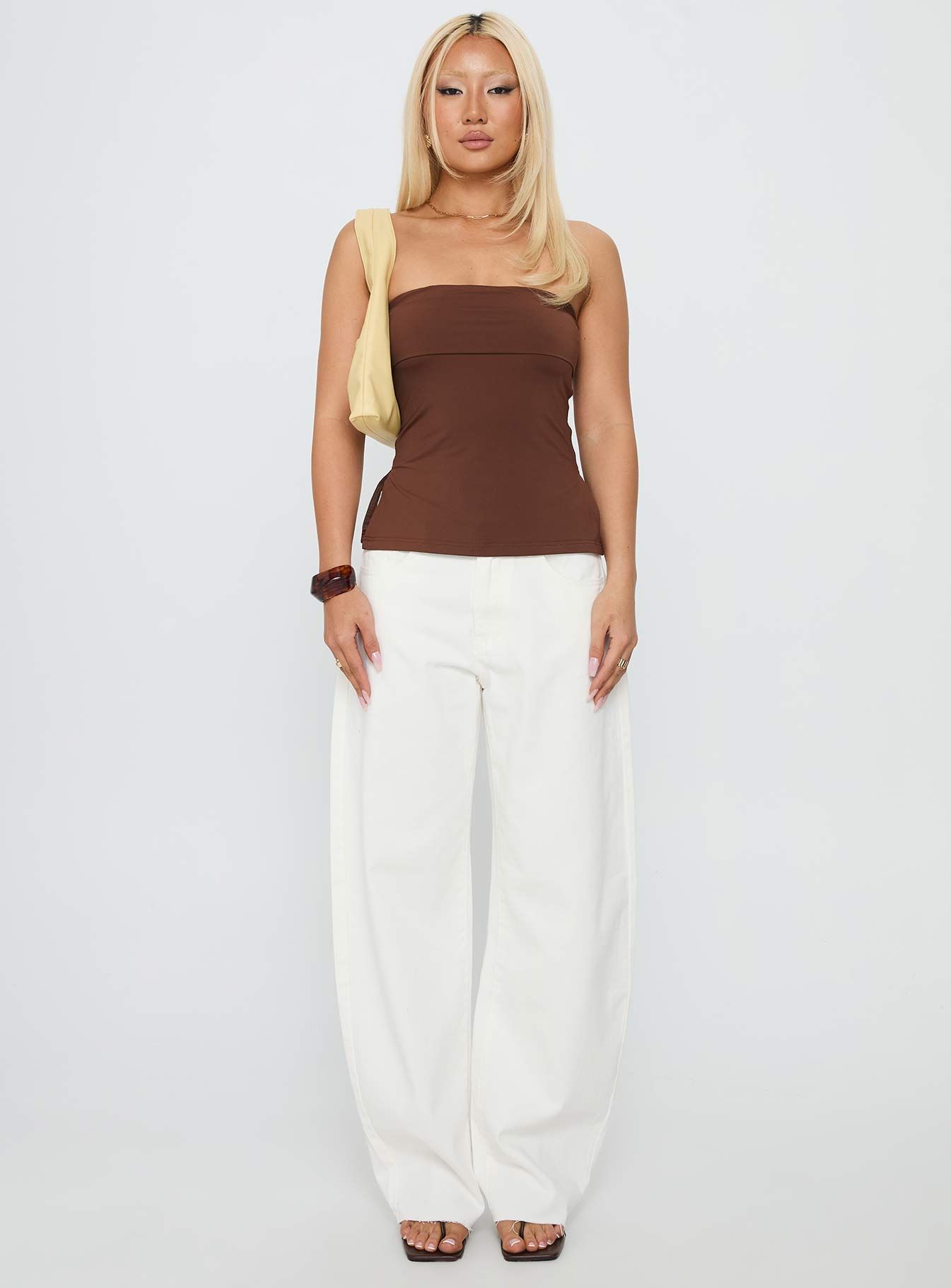 Strutter Strapless Top Chocolate - Image 6