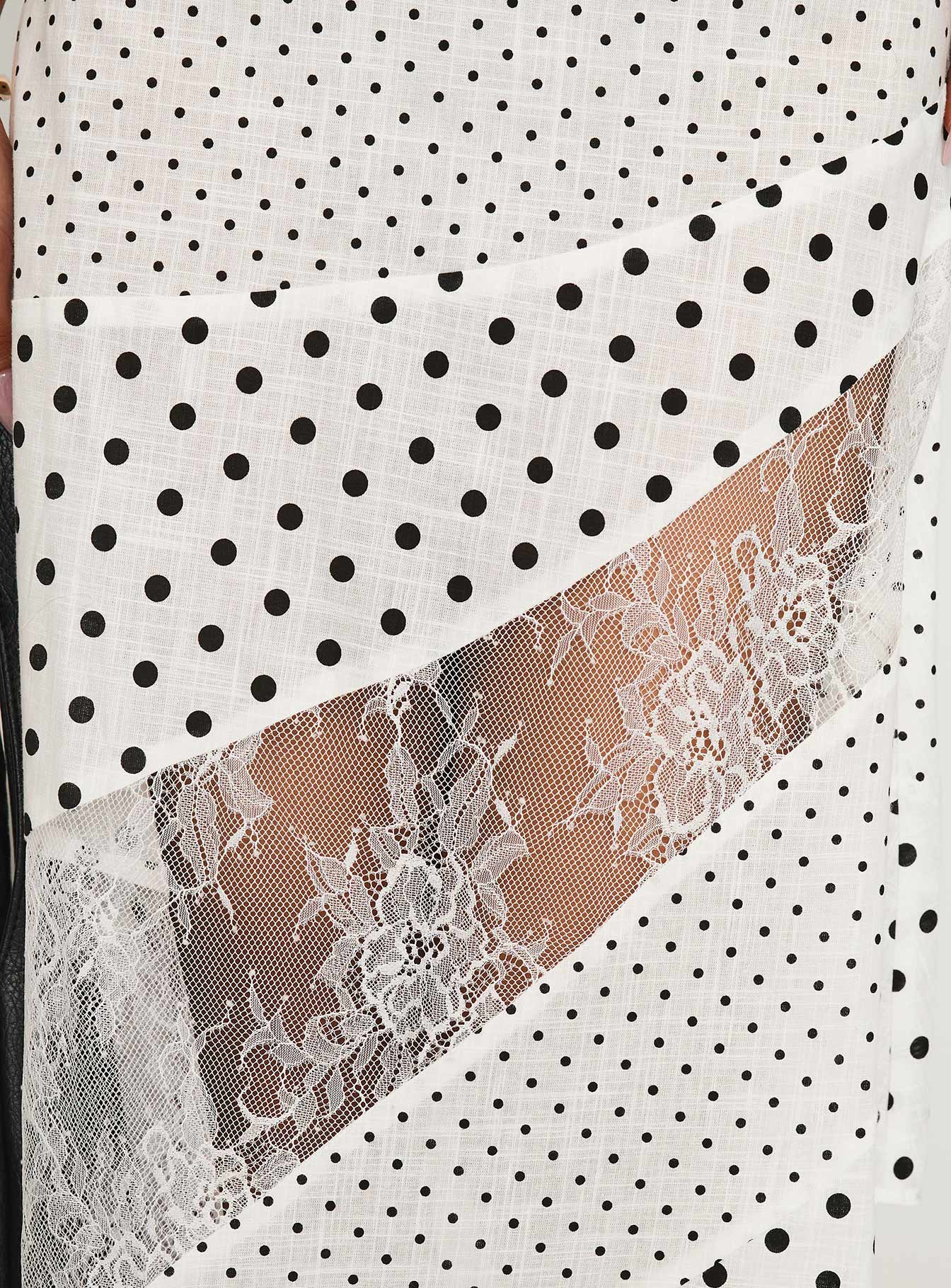 Rennar Maxi Skirt White / Polka Dot - Image 6