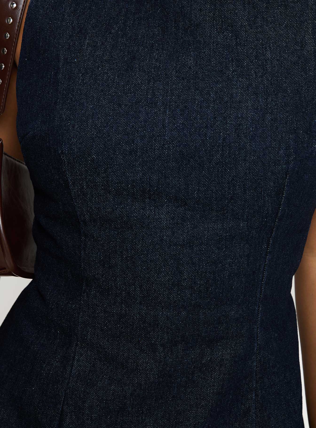 Ainsleigh Shift Denim Playsuit Dark Wash Tall - Image 4