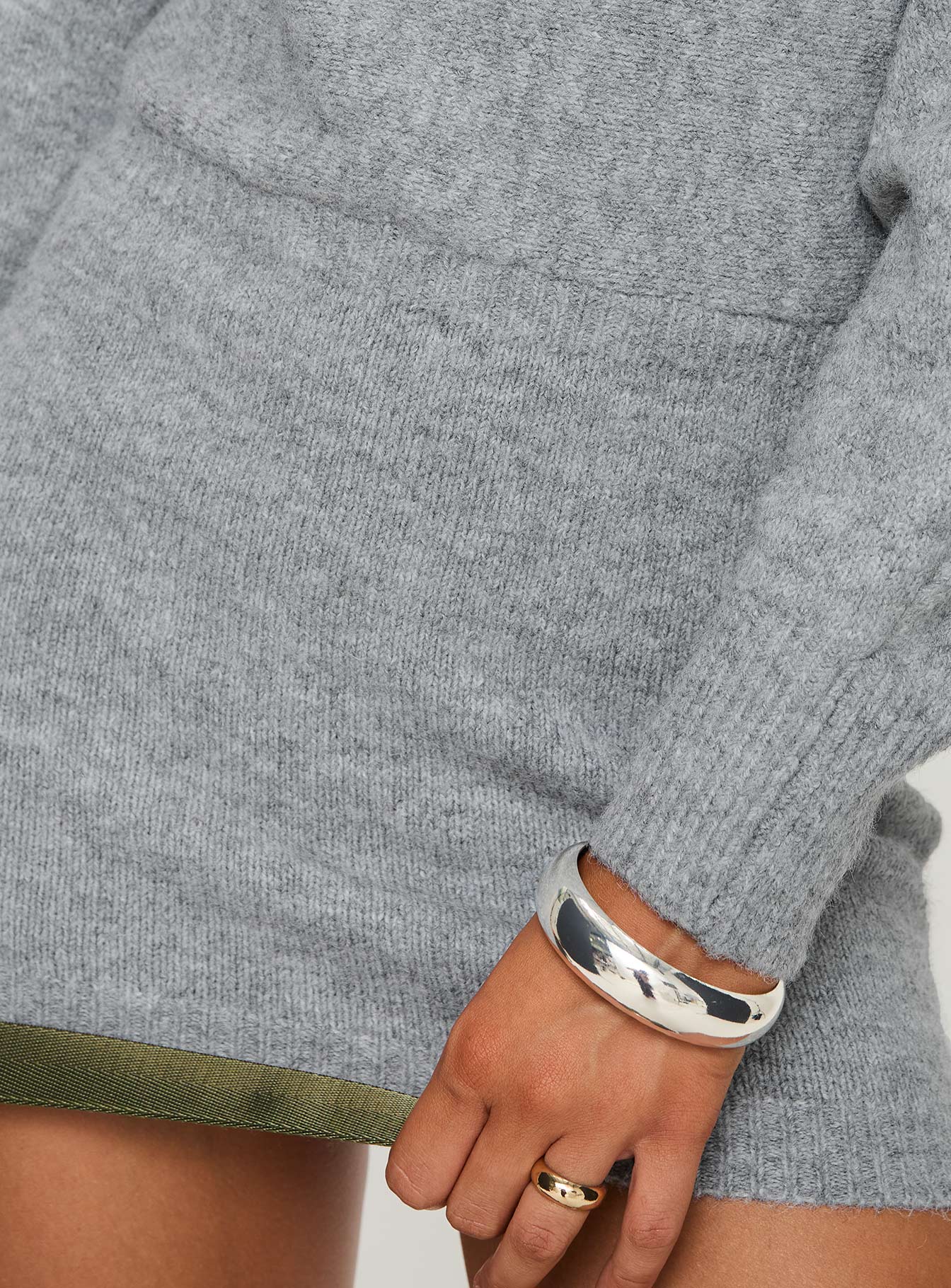 Peregrine Cold Shoulder Mini Dress Grey - Image 5