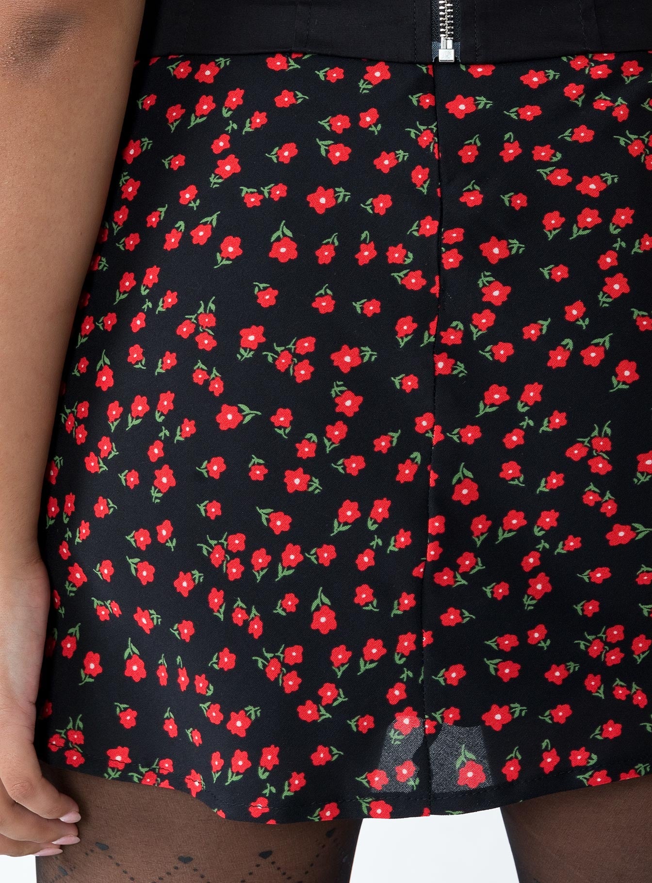 Kerri Mini Skirt Black Floral - Image 6
