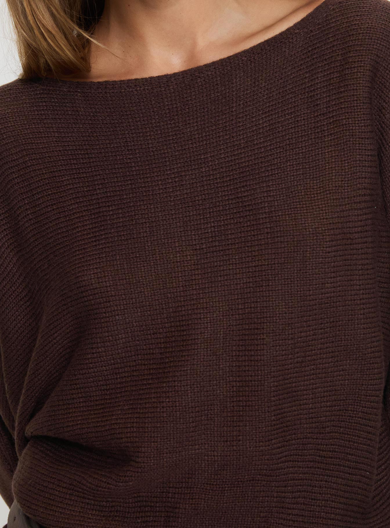 Bellamie Long Sleeve Mini Dress Chocolate - Image 6