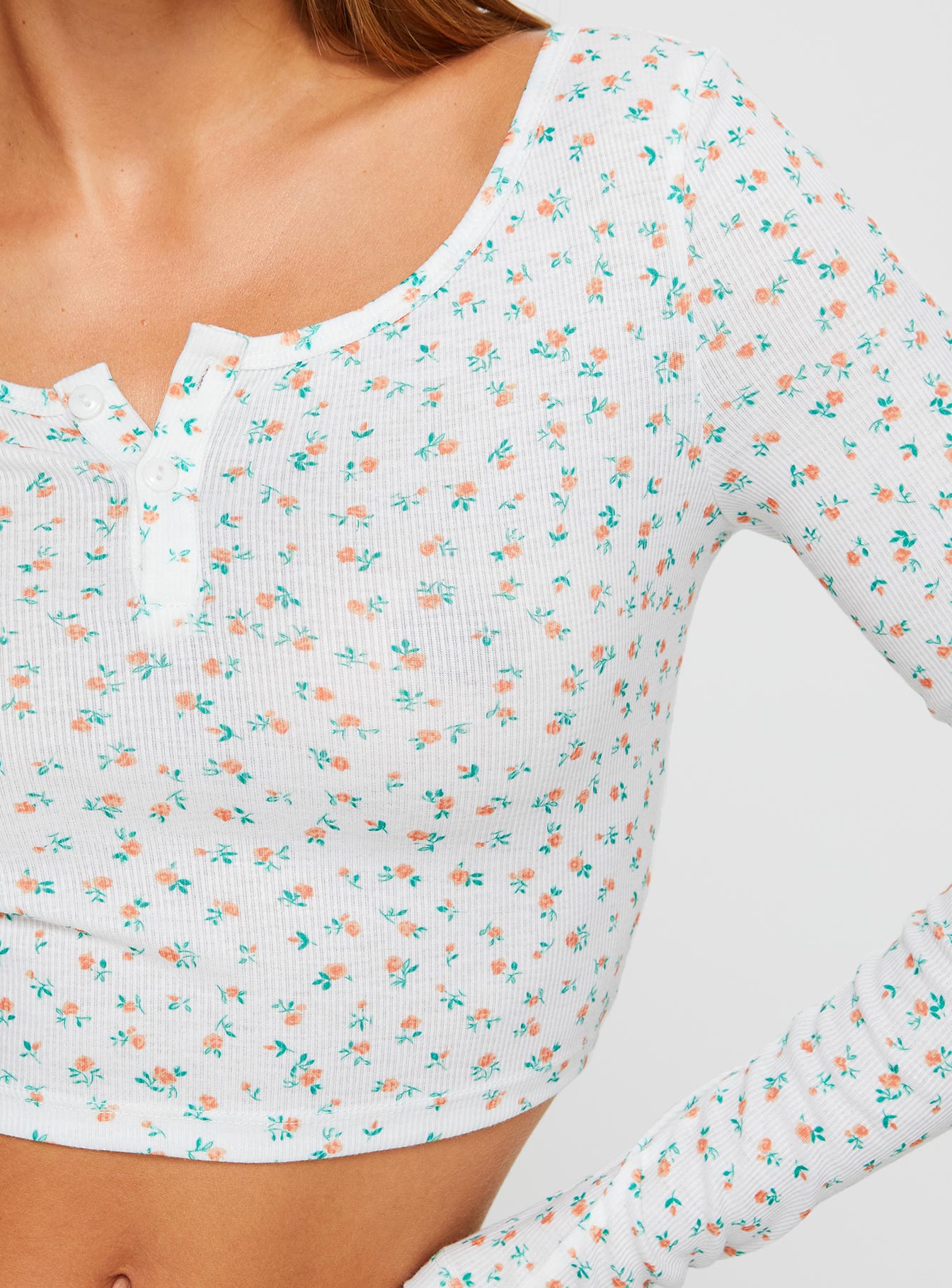 Dermott Long Sleeve Top White - Image 6