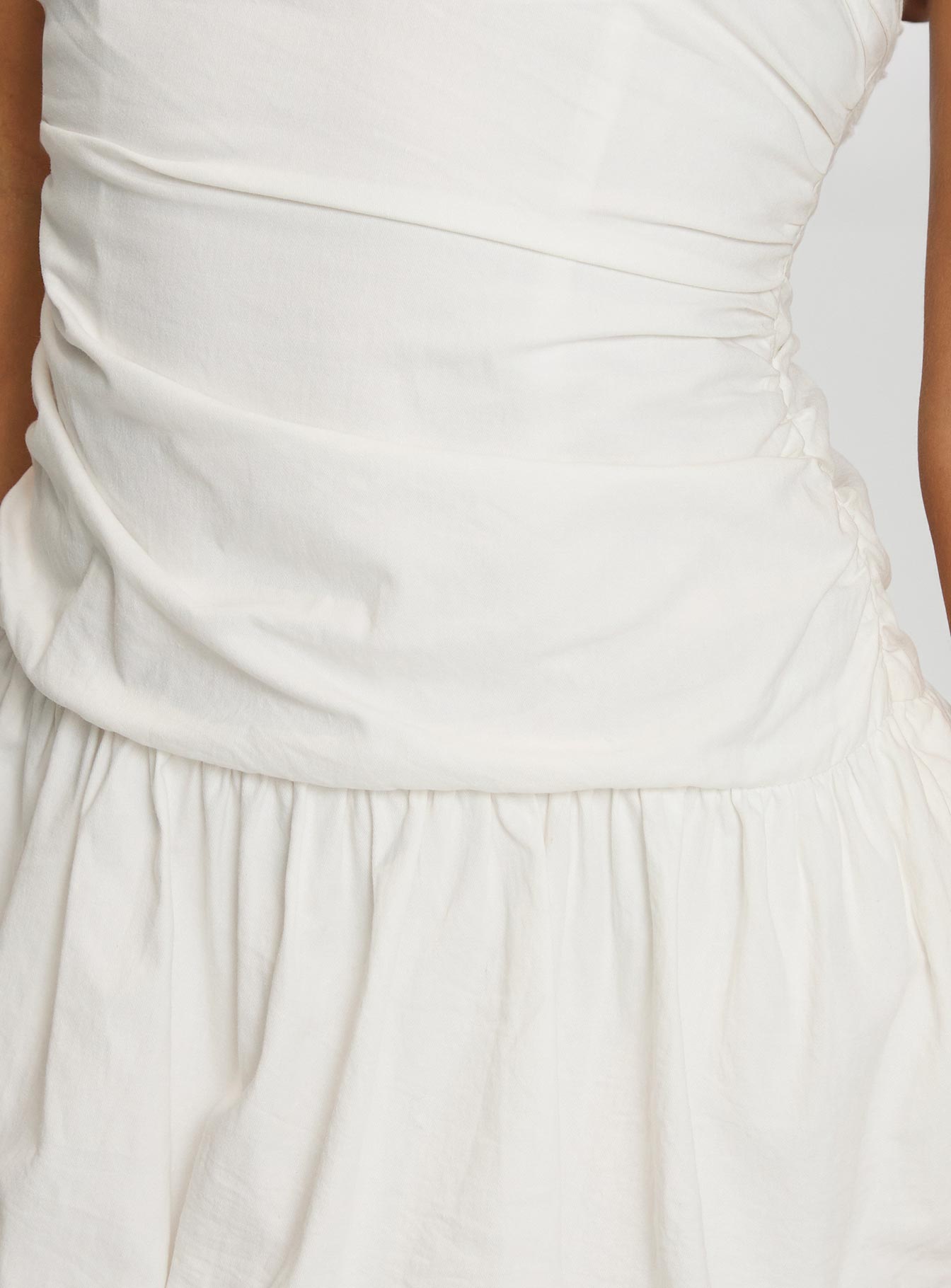 Scene Stealer Bubble Hem Mini Dress White - Image 6