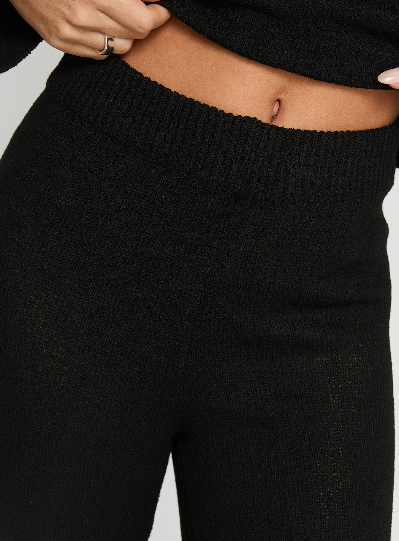 Jaede Knit Pants Black - Image 5