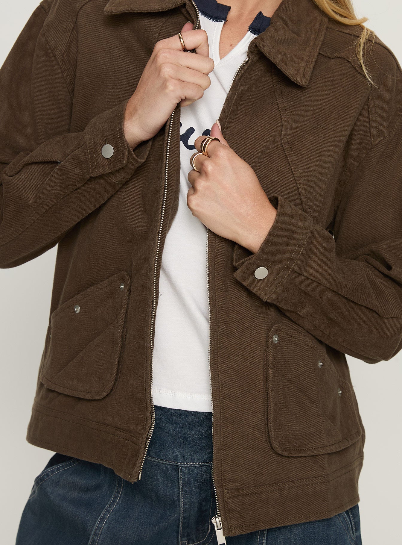 Nelsie Collared Oversized Jacket Green - Image 6