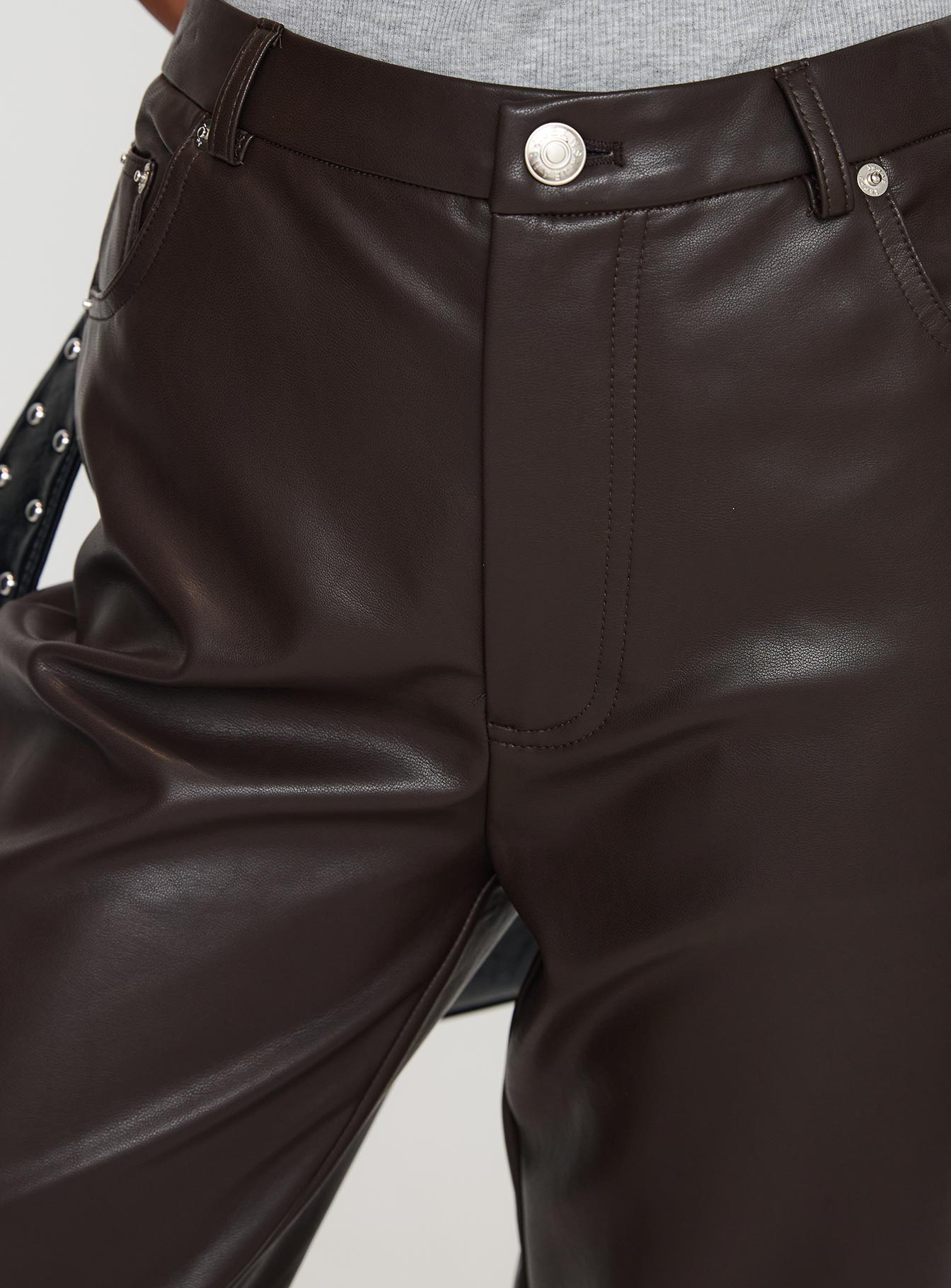 Nolene Low Rise Pants Chocolate - Image 5