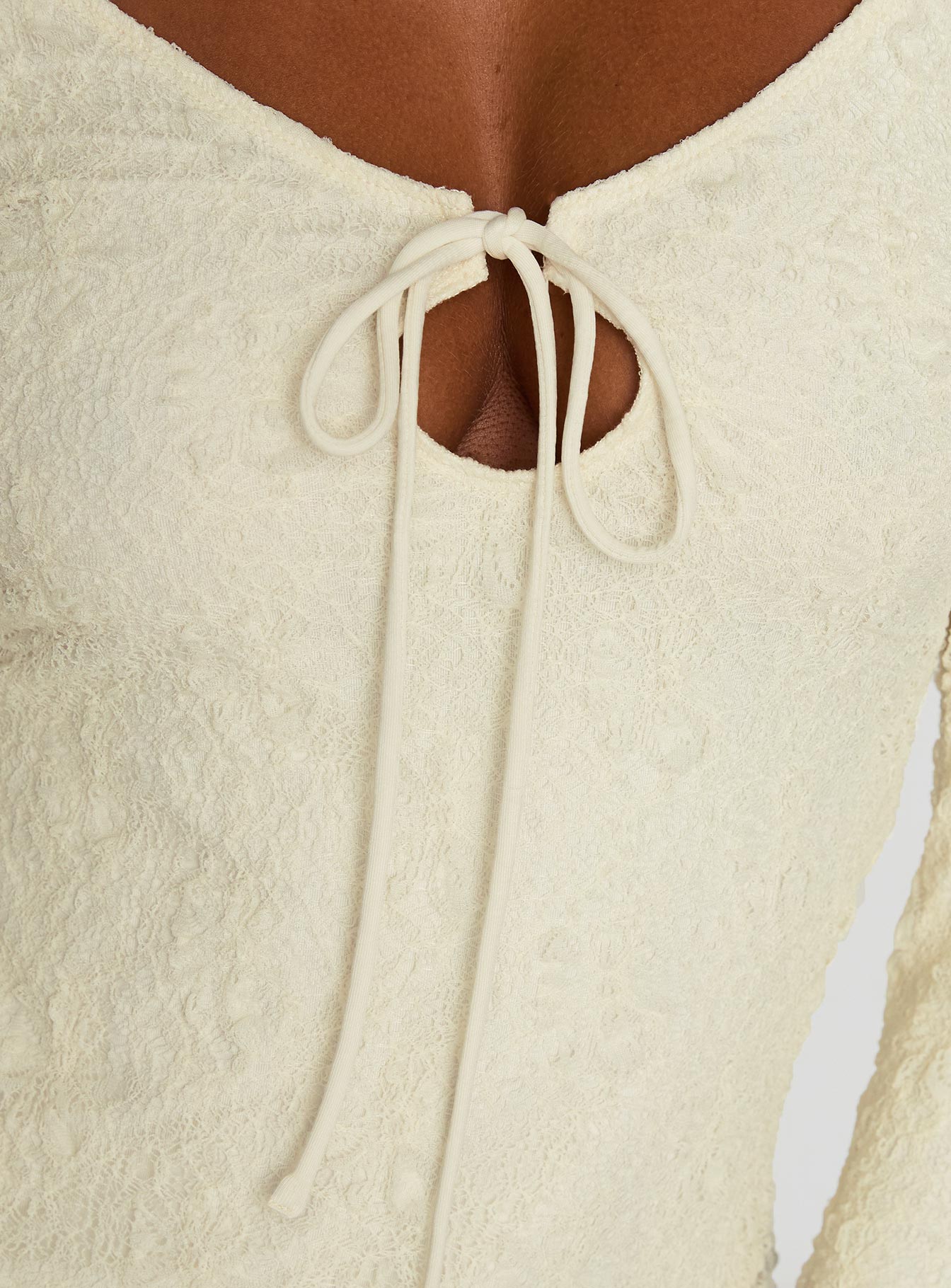 Hyacinthe Long Sleeve Top Cream - Image 6