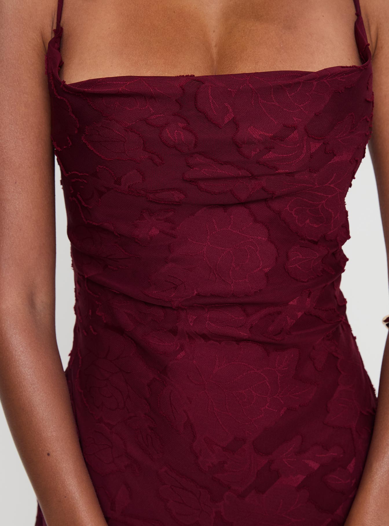 Celena Maxi Dress Burgundy Burnout Petite - Image 5