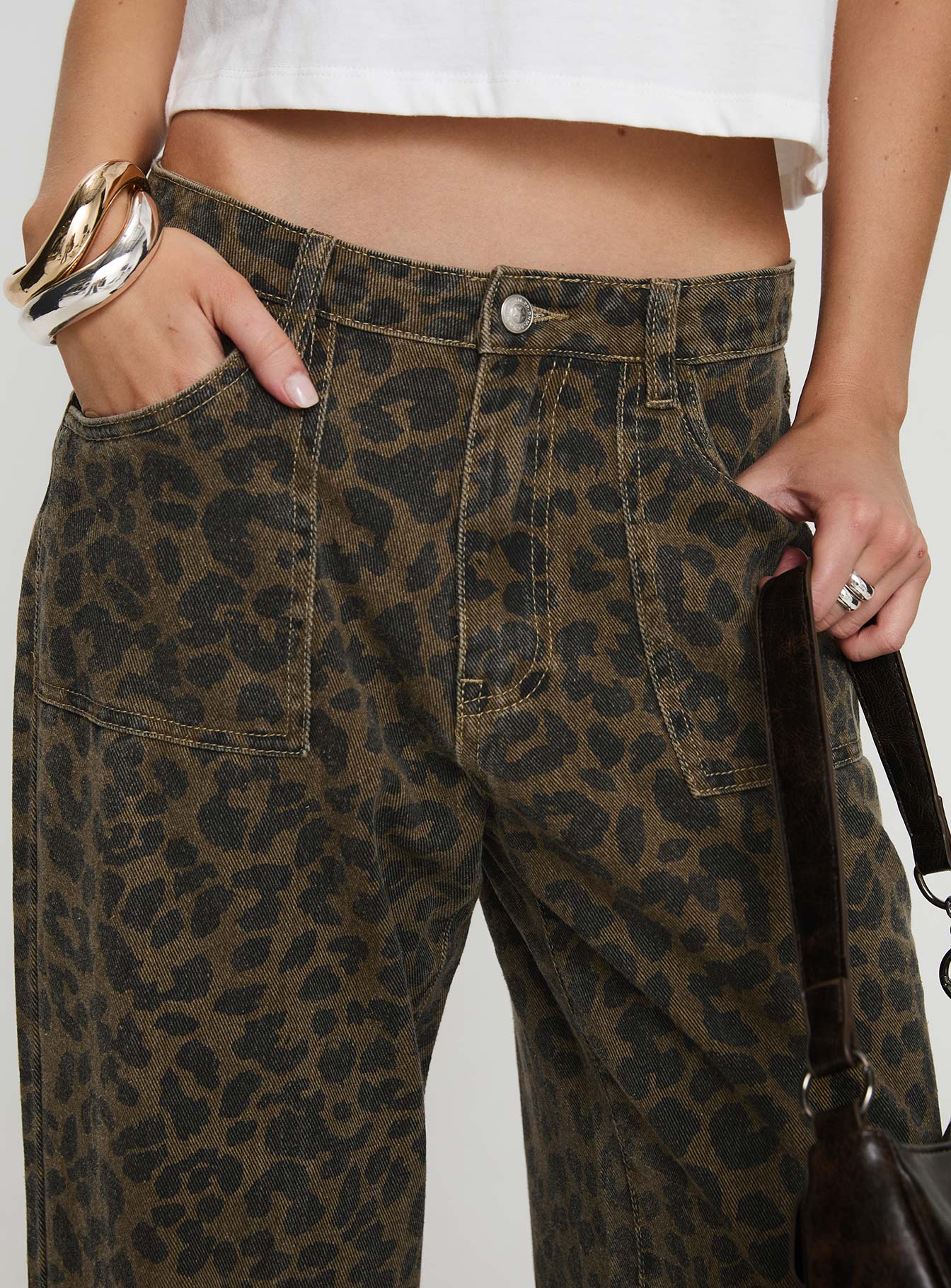 Briony Low Rise Wide Leg Jean Leopard - Image 6