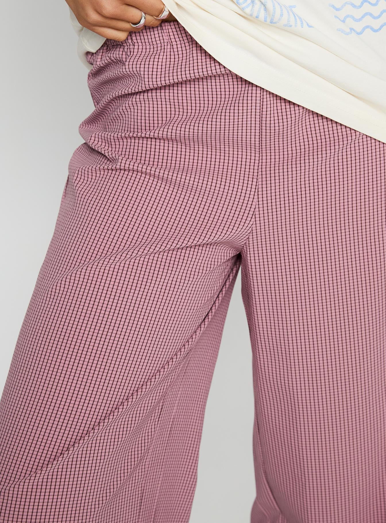 Jinxie Tie Side Pants Pink Gingham - Image 6