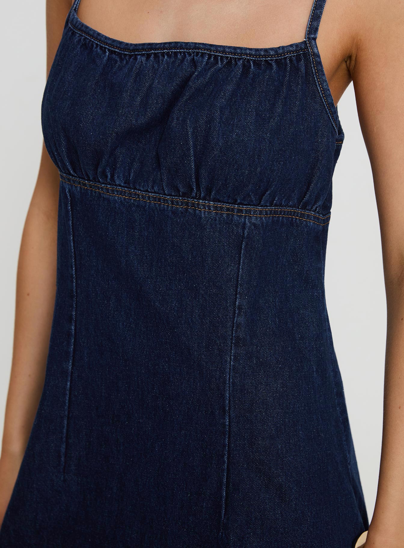 Adria Denim Mini Dress Indigo - Image 6