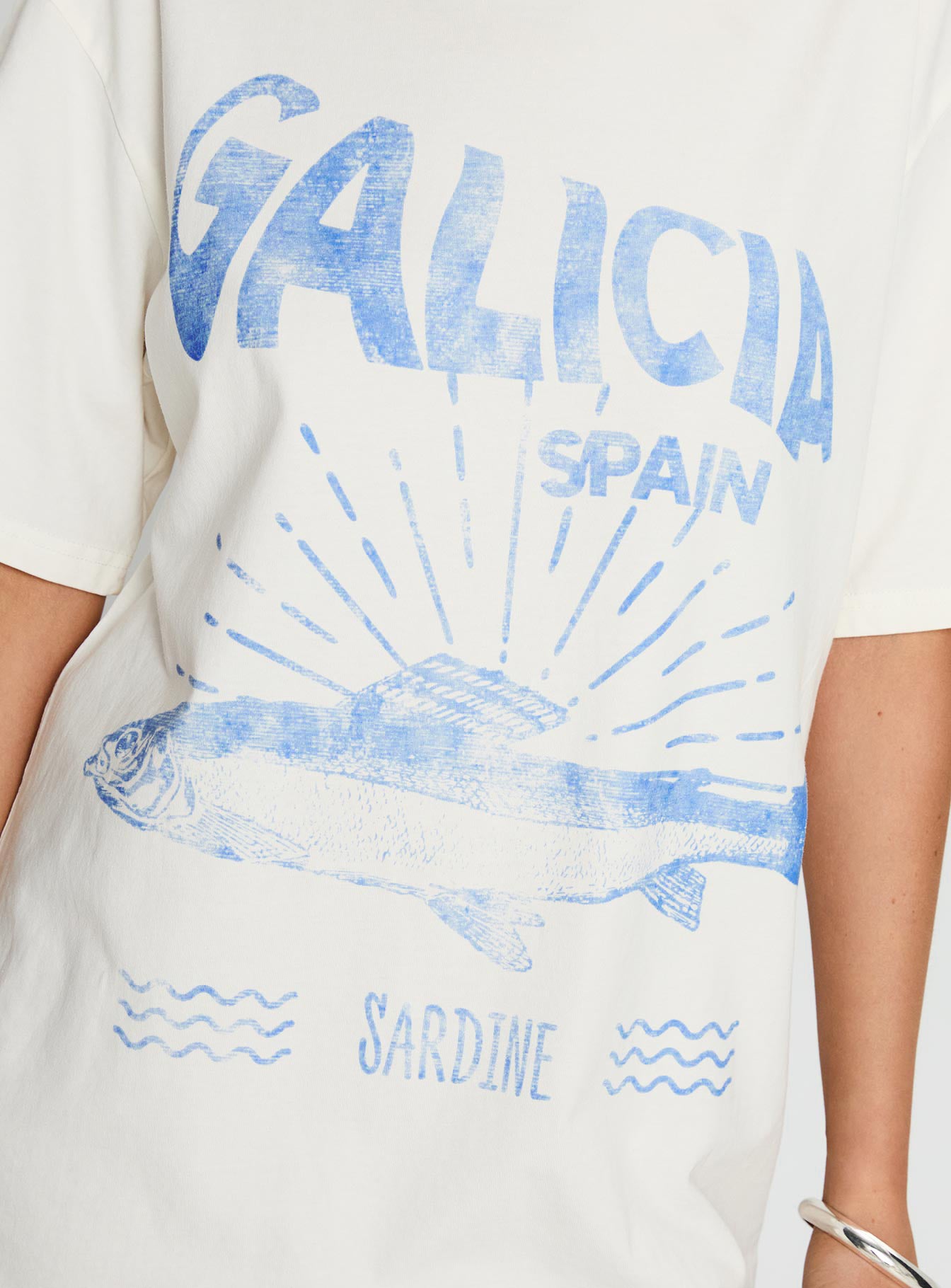 Galicia Spain Graphic Tee White / Blue - Image 6
