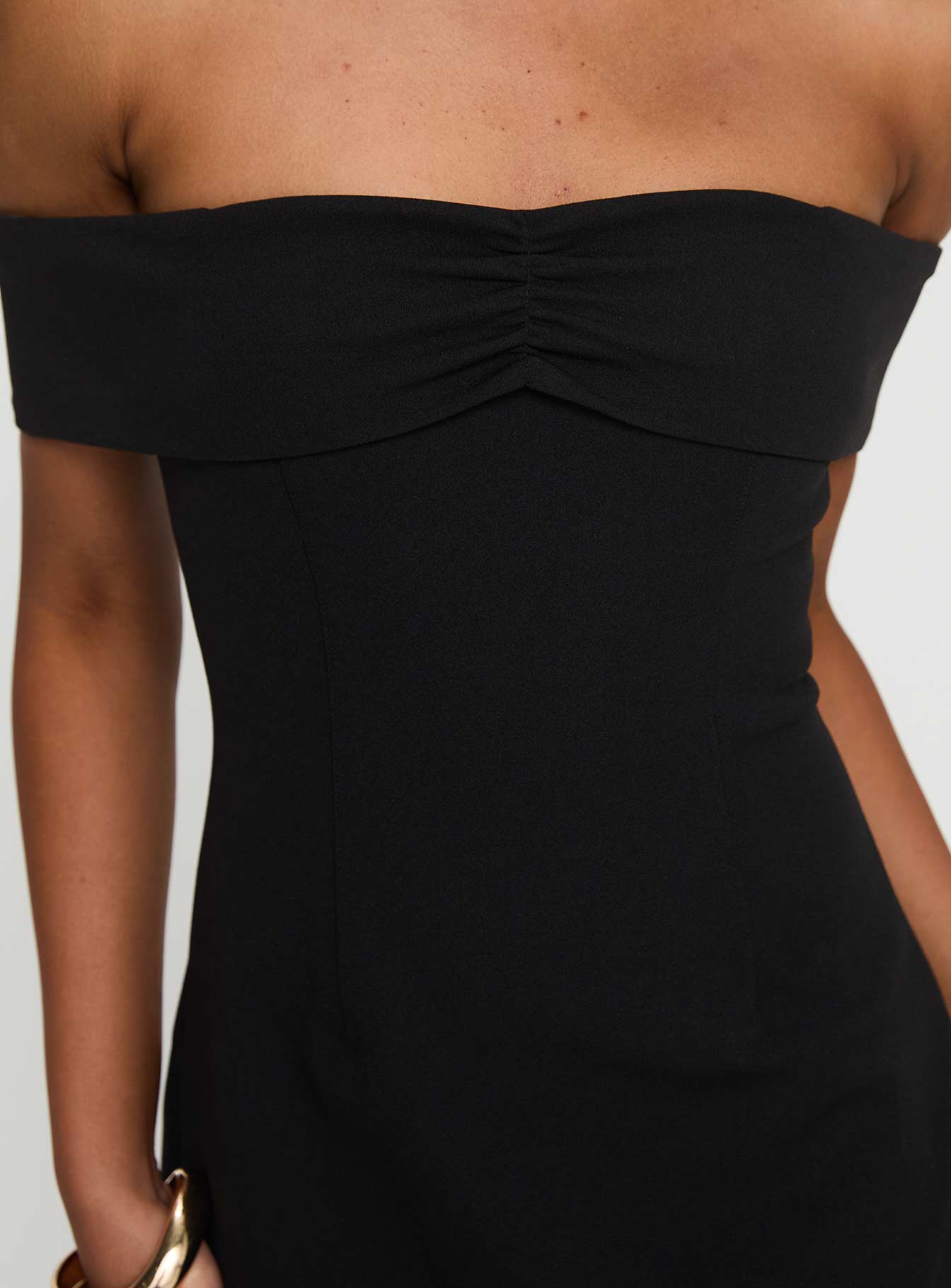 Lanes Off The Shoulder Mini Dress Black Tall - Image 6