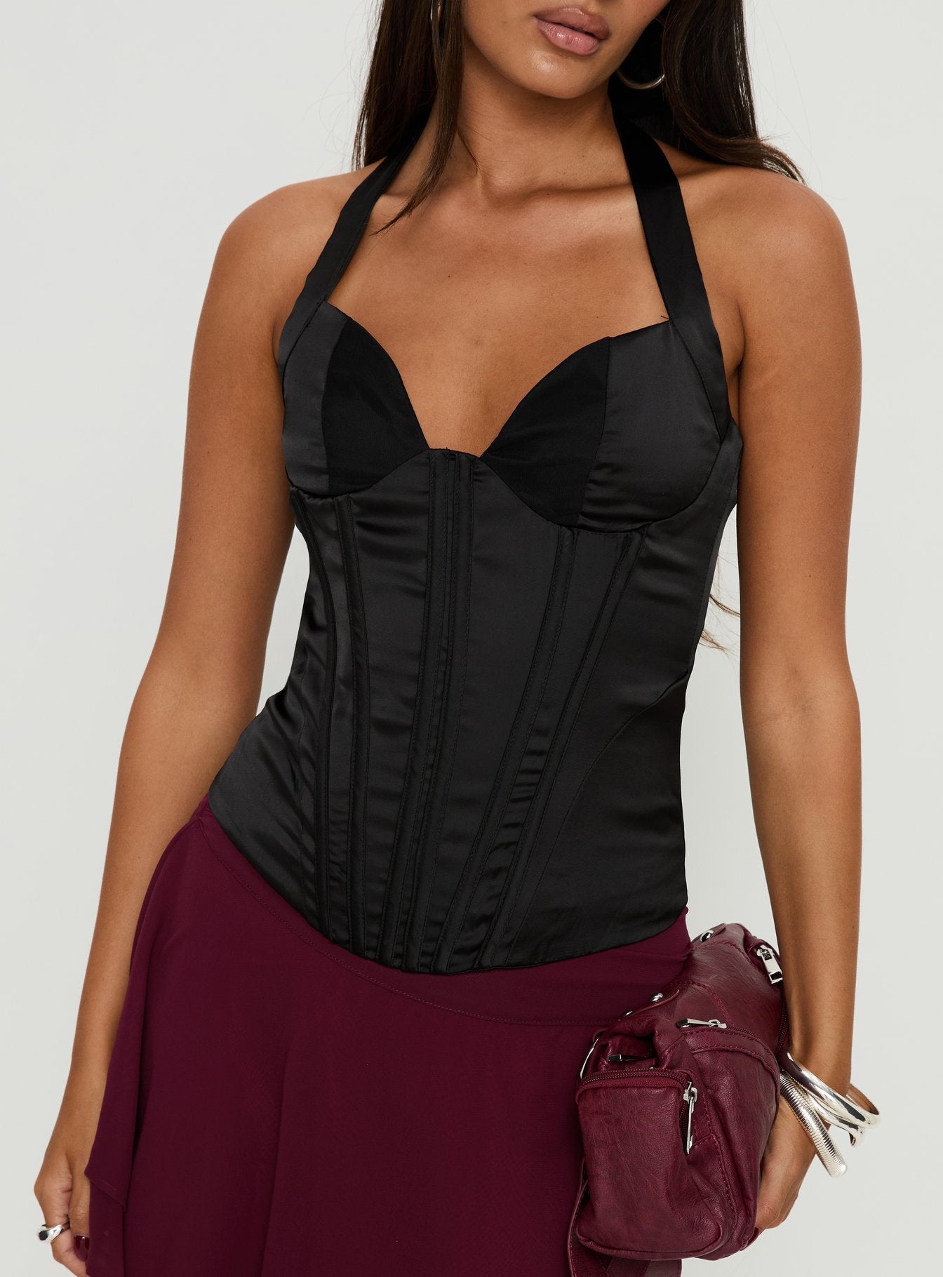 Raeshelle Halter Corset Top Black - Image 5