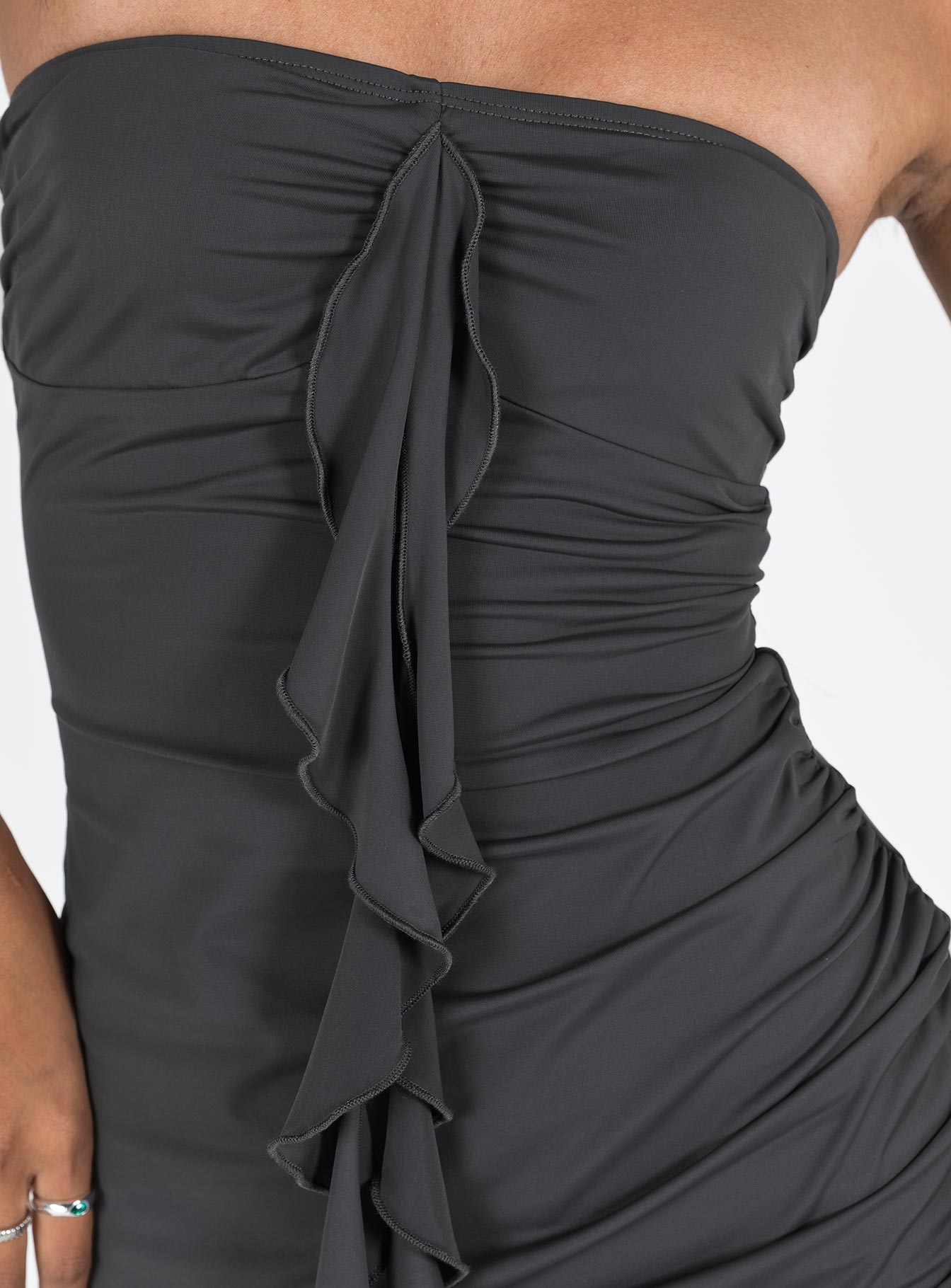 Taz Strapless Mini Dress Slate - Image 6