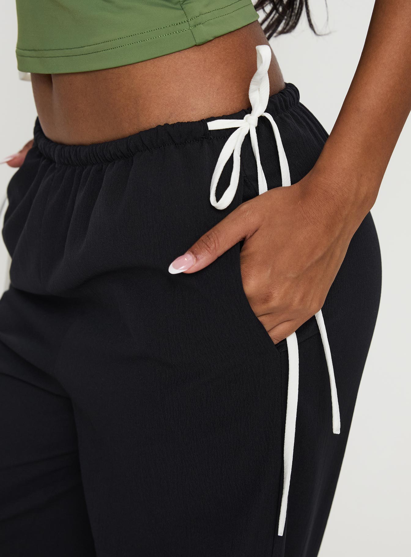 Sweet As Sugar Bow Pants Black / White - Image 6