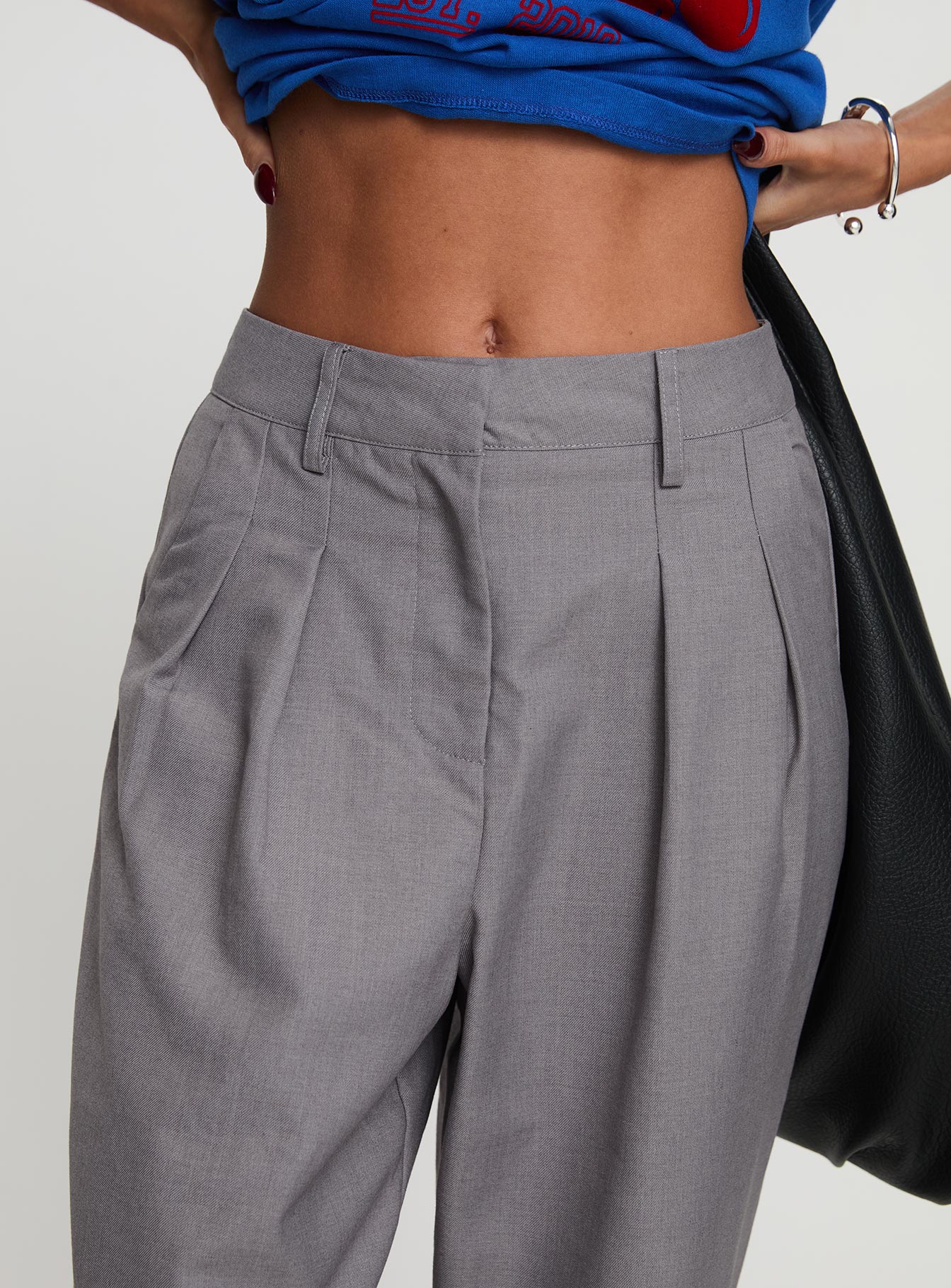Expertise Low Rise Pleat Pant Grey - Image 6