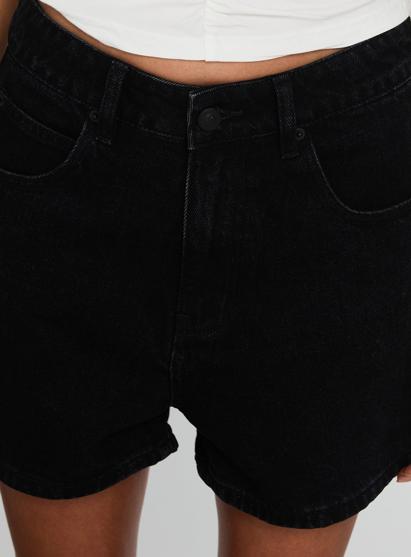 Tropicana Denim Shorts Washed Black - Image 6