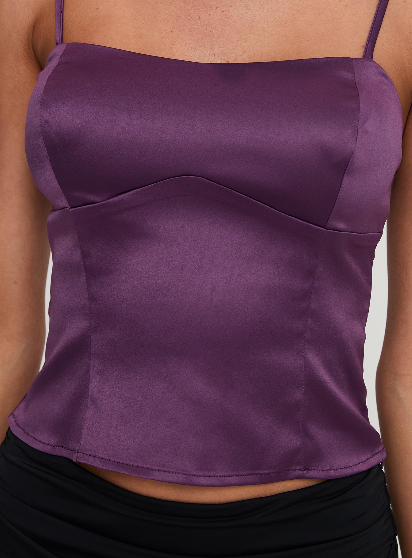 Marcelline Satin Top Plum - Image 6