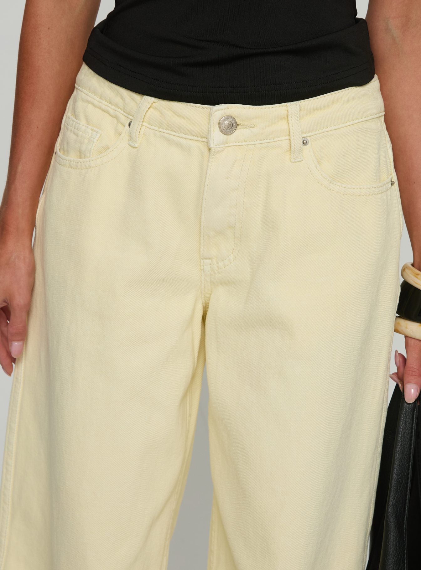 Ramos Low Rise Wide Leg Jeans Butter Lemon - Image 6