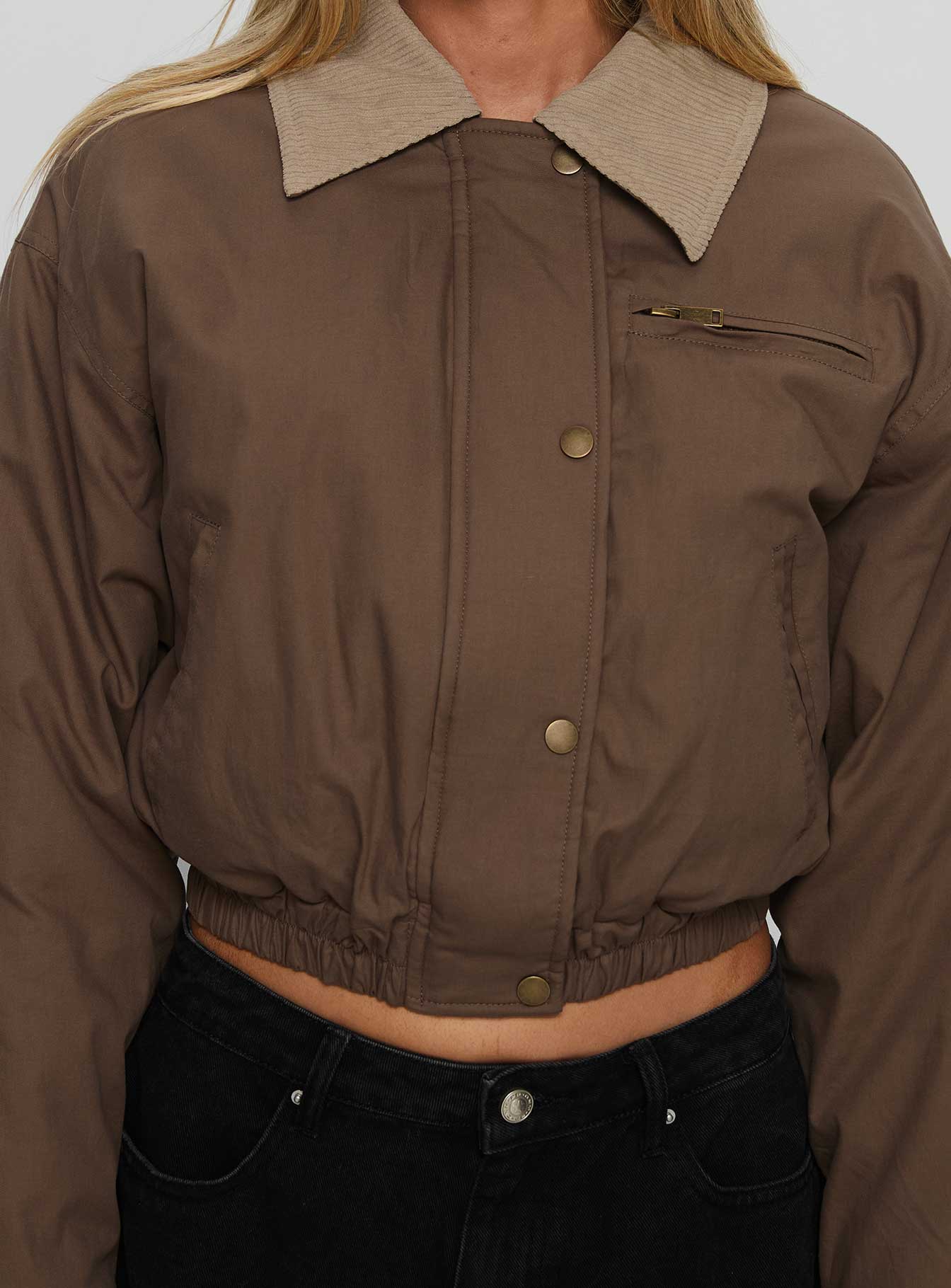 Fateful Collared Jacket Brown - Image 6