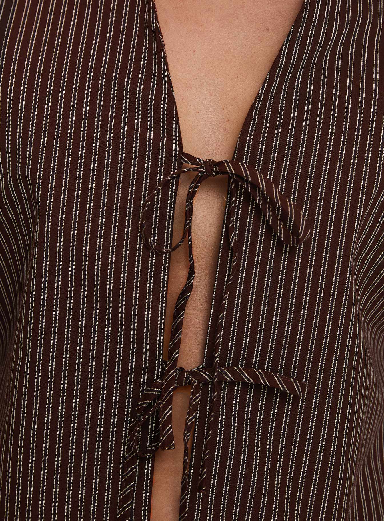 Rozetti Long Sleeve Top Brown Stripe - Image 6