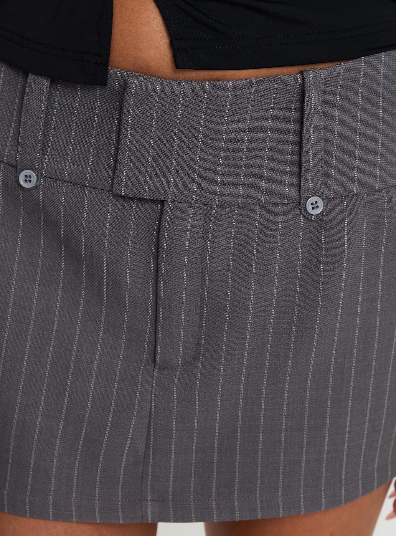 Nonie Pinstripe Mini Skirt Multi - Image 6