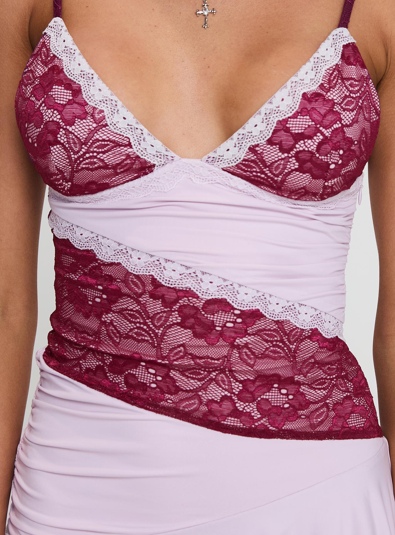 Love Is Alive Lace Mini Dress Lilac - Image 6