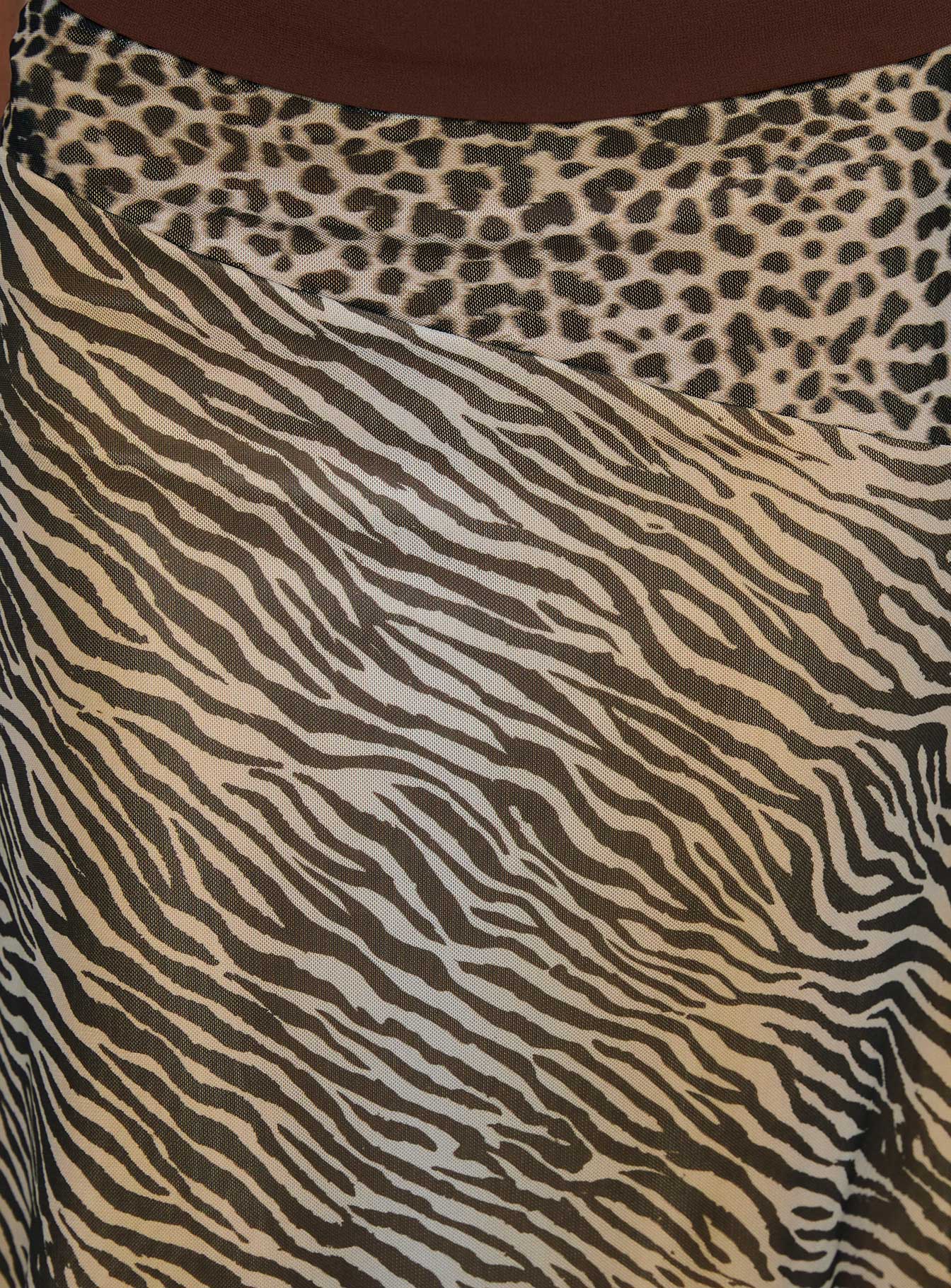 Diora Asymmetrical Midi Skirt Animal Print - Image 6