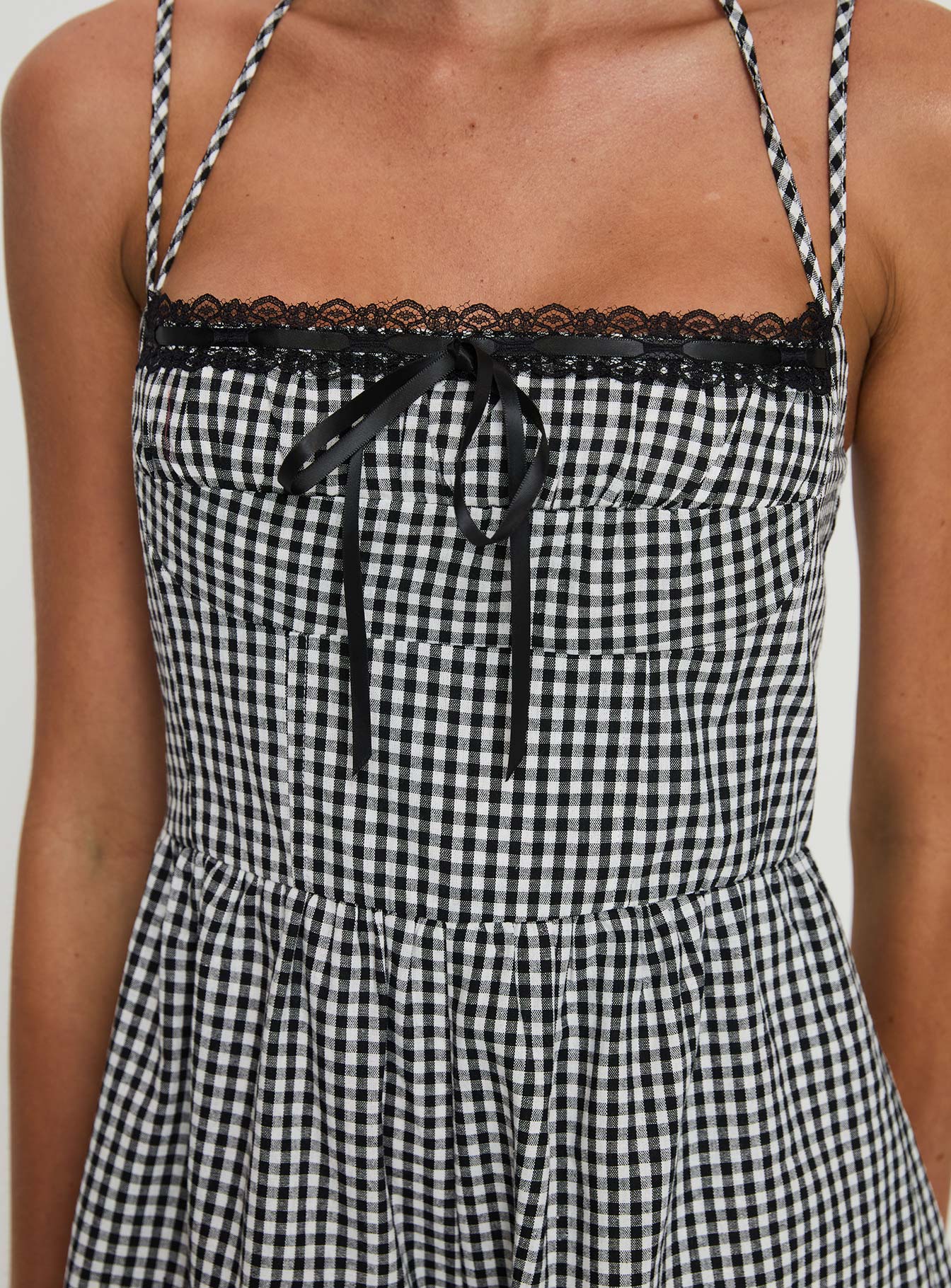 Trynia Romper Black / White Gingham - Image 6