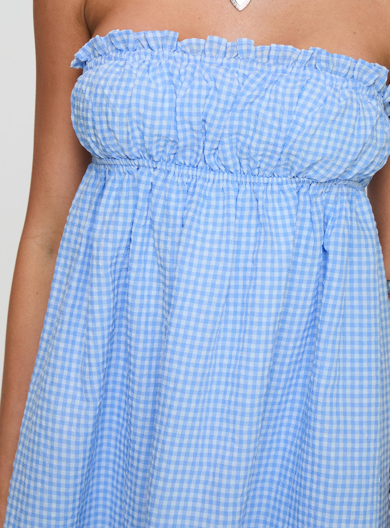 Wynston Mini Dress Blue Gingham - Image 6