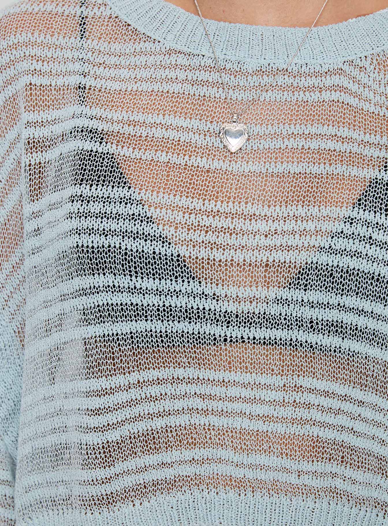 Obarik Cropped Sweater Blue - Image 5